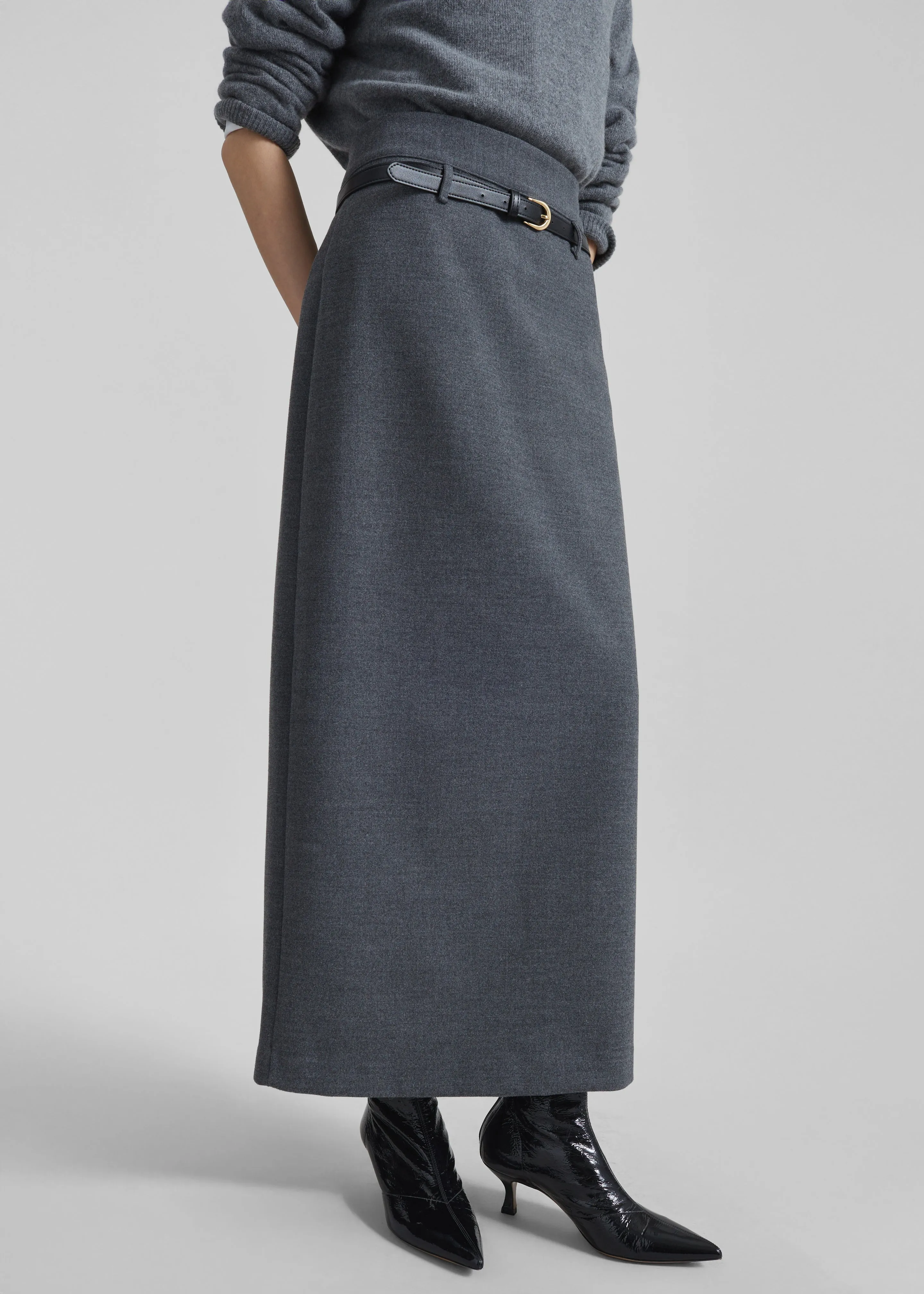 Mauvilly Belted Pencil Skirt - Grey sold by Frankie Shop product image thumbnail 2