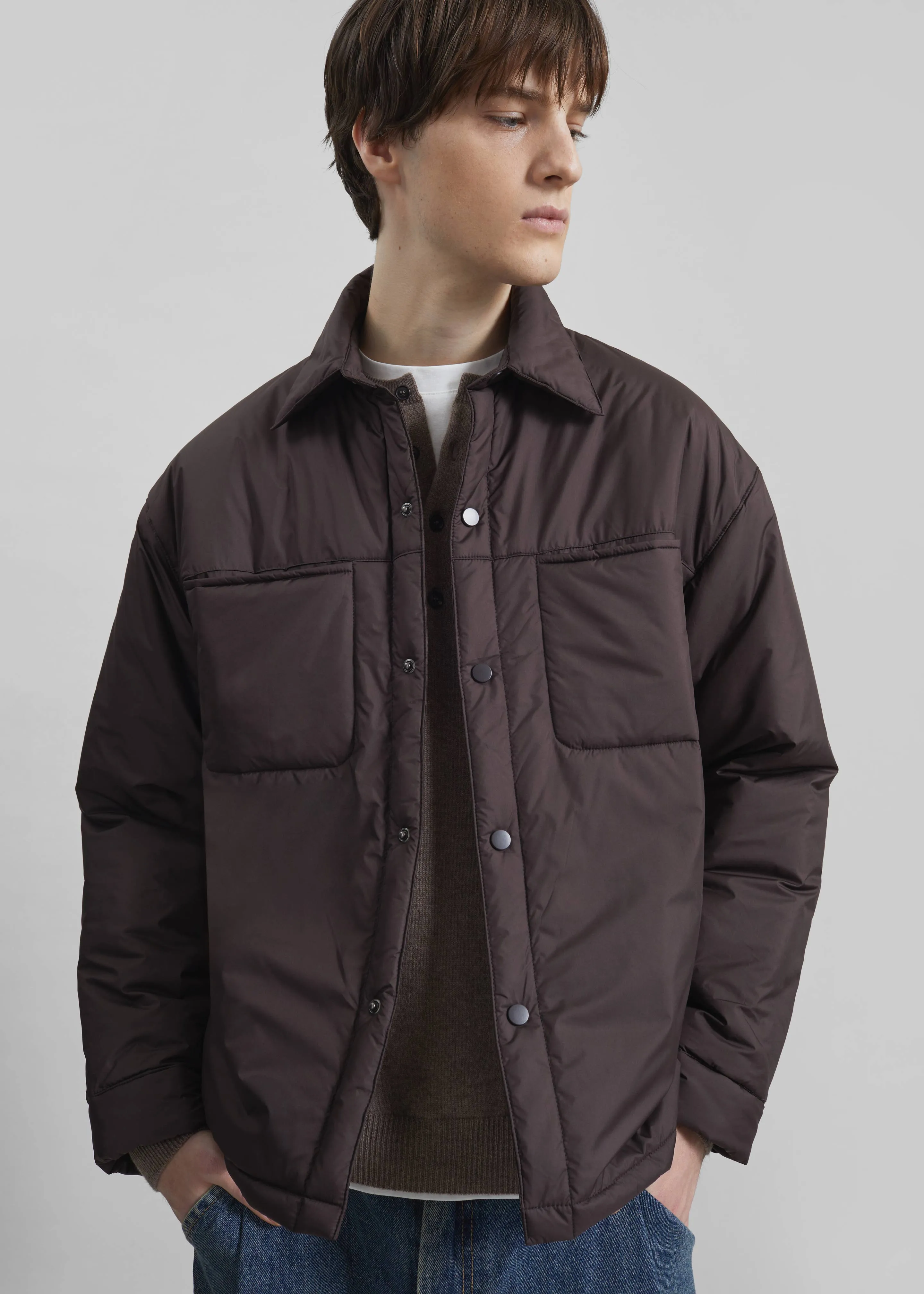 Reffroy Puffer Overshirt - Brown sold by Frankie Shop