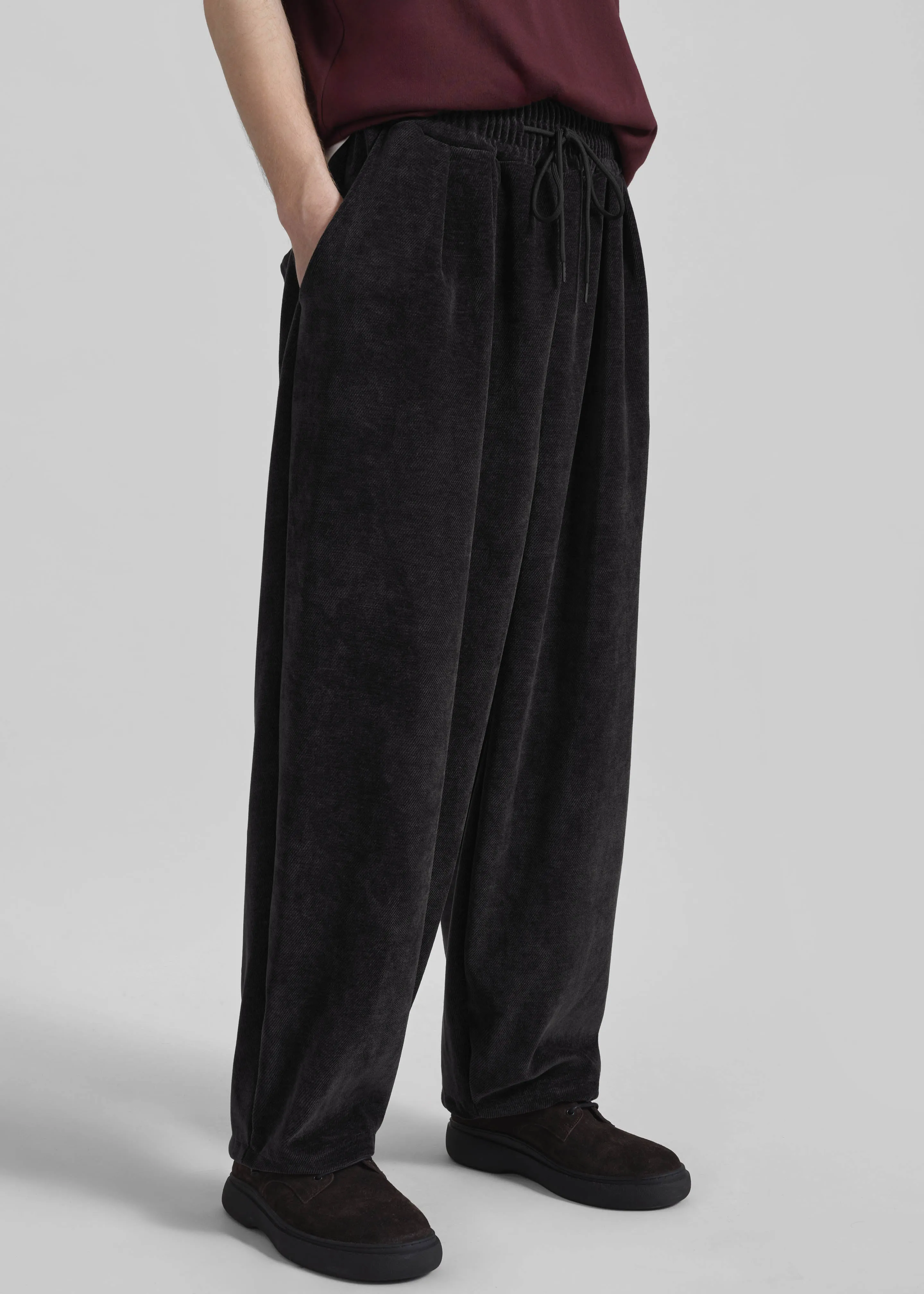 Caleb Velvet Joggers - Black sold by Frankie Shop product image thumbnail 4