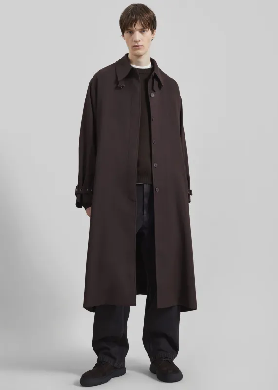 Zach Wool Blend Coat - Brown made by Frankie Shop