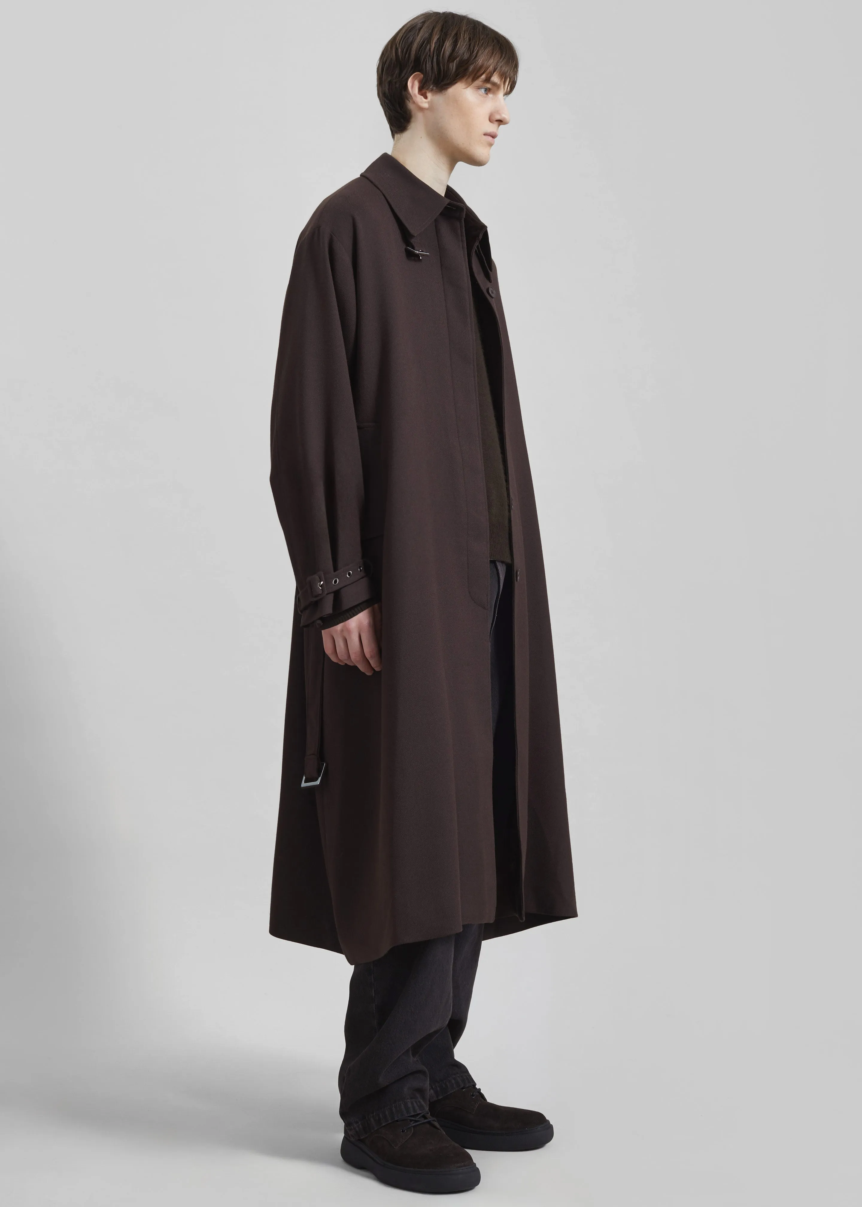 Zach Wool Blend Coat - Brown sold by Frankie Shop product image thumbnail 4
