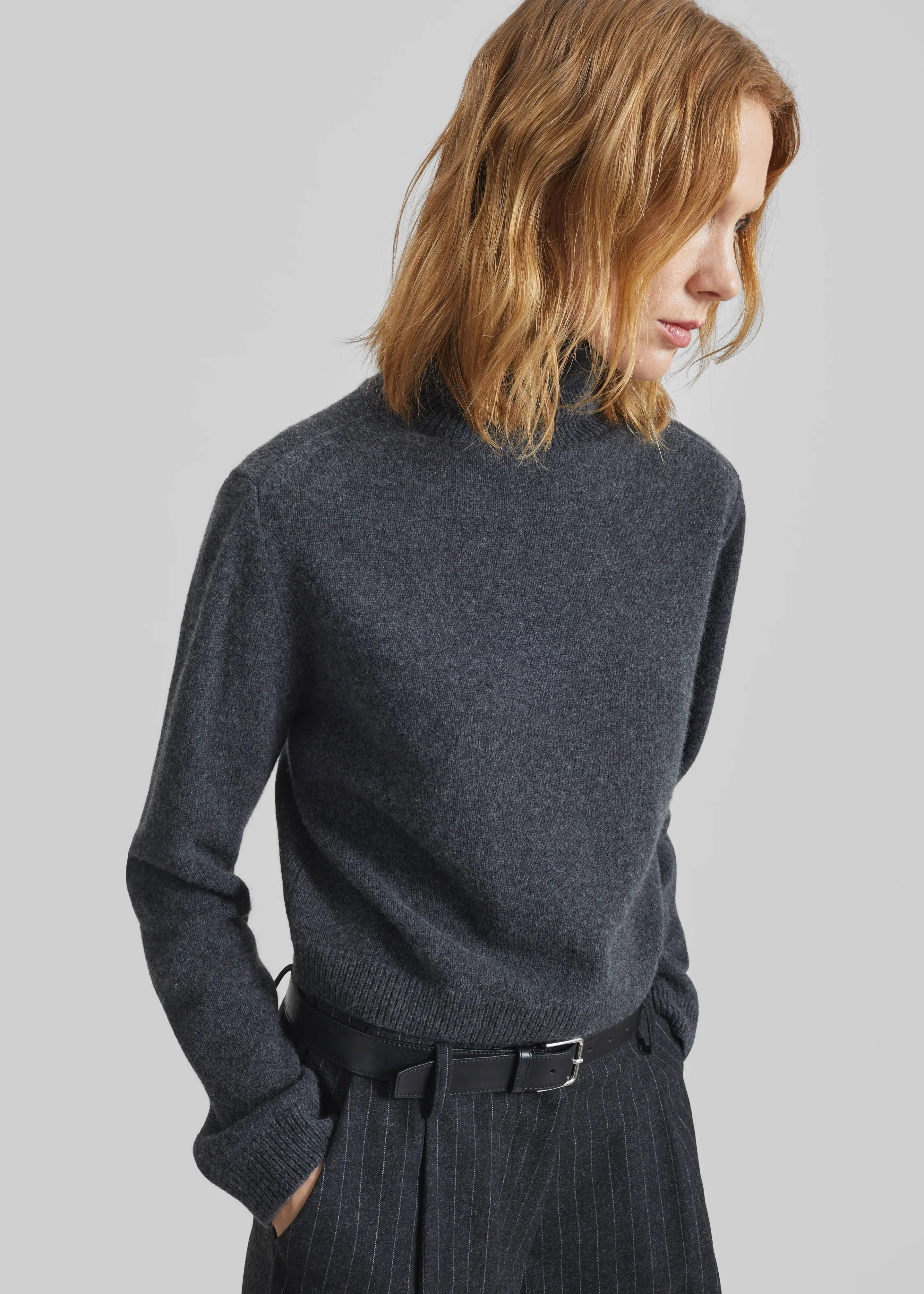 Grenaa Wool Turtleneck Sweater - Dark Grey sold by Frankie Shop product image thumbnail 3