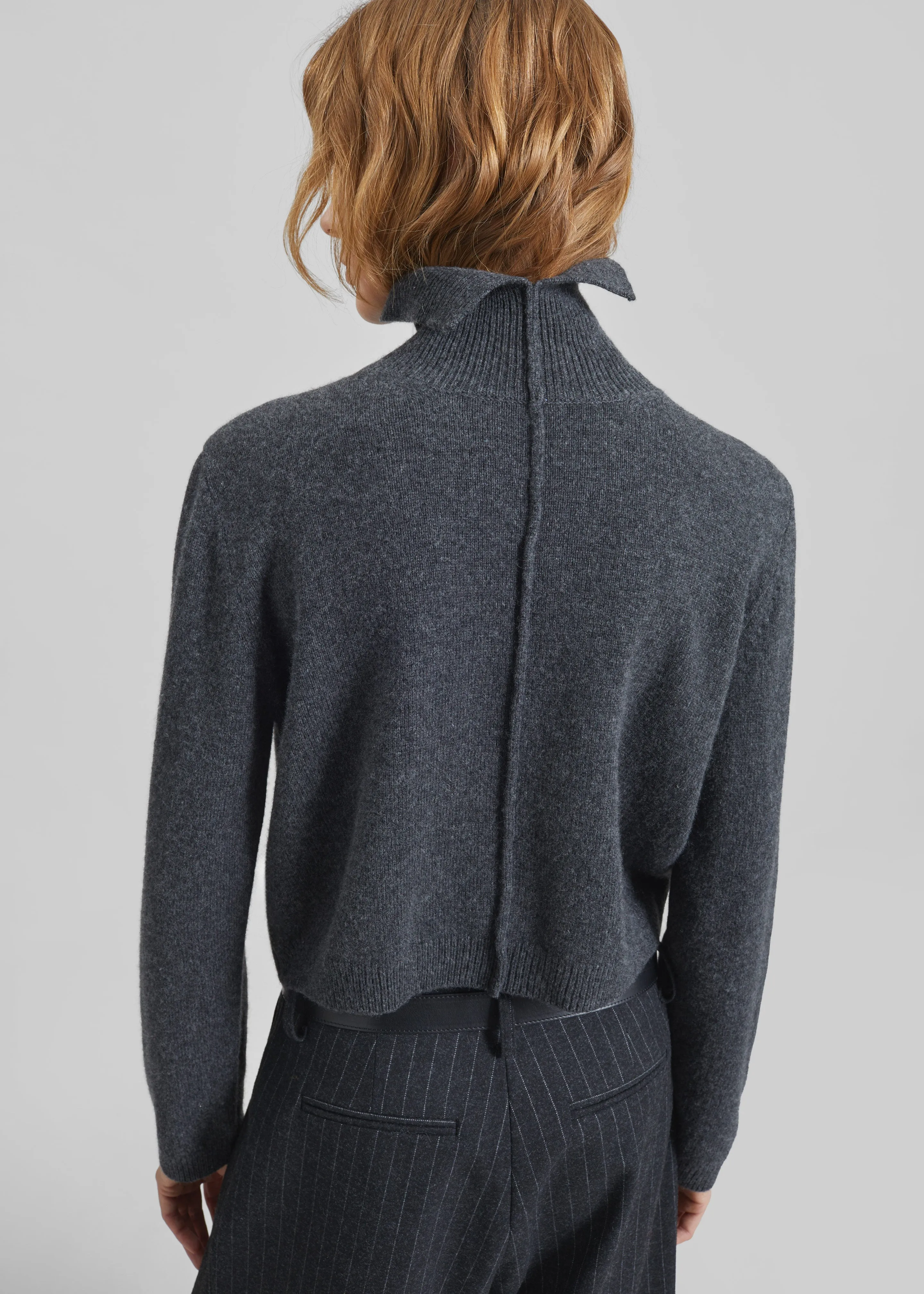 Grenaa Wool Turtleneck Sweater - Dark Grey sold by Frankie Shop product image thumbnail 2