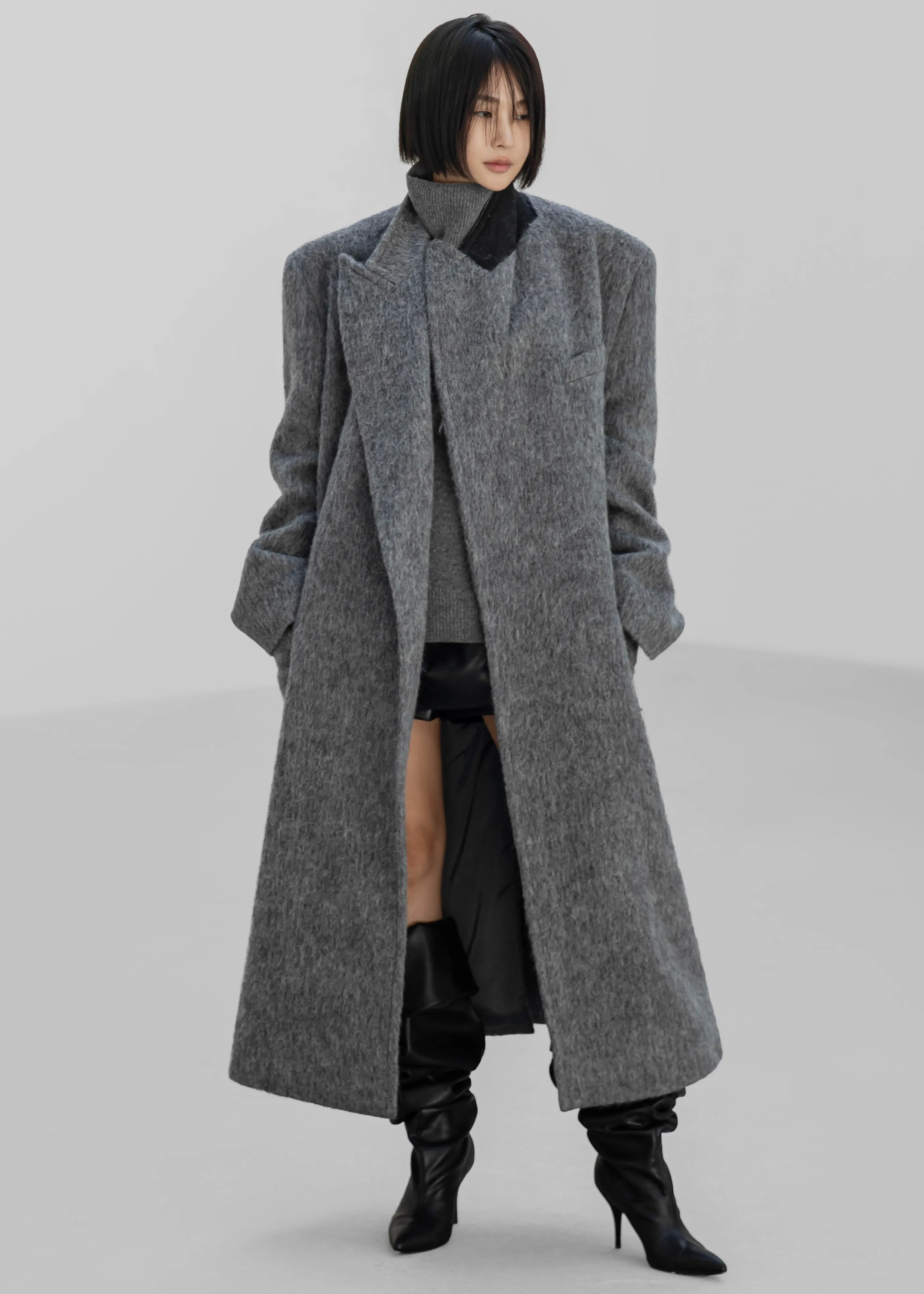 John Oversized Coat - Grey sold by Frankie Shop product image thumbnail 4