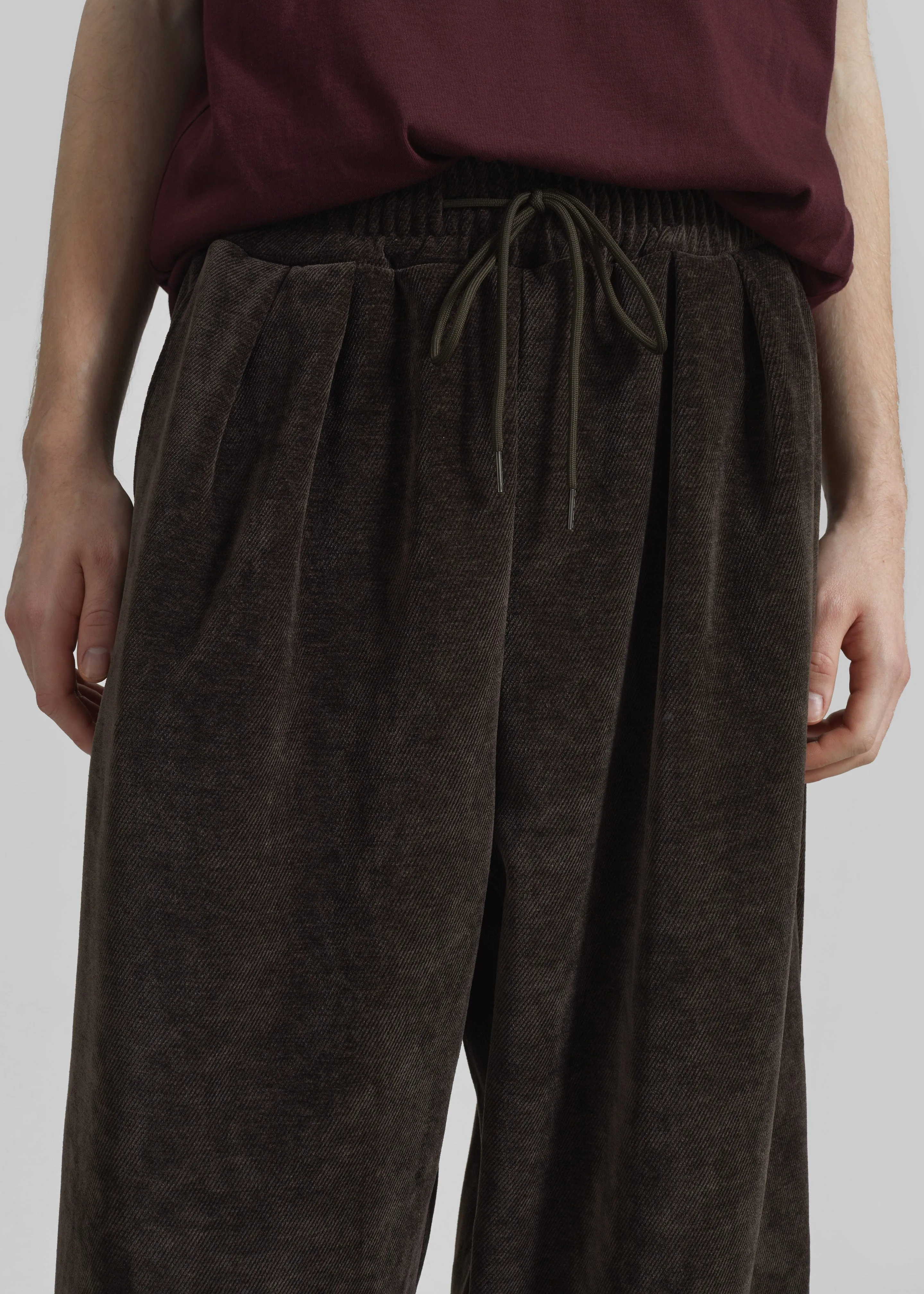 Caleb Velvet Joggers - Brown sold by Frankie Shop product image thumbnail 2