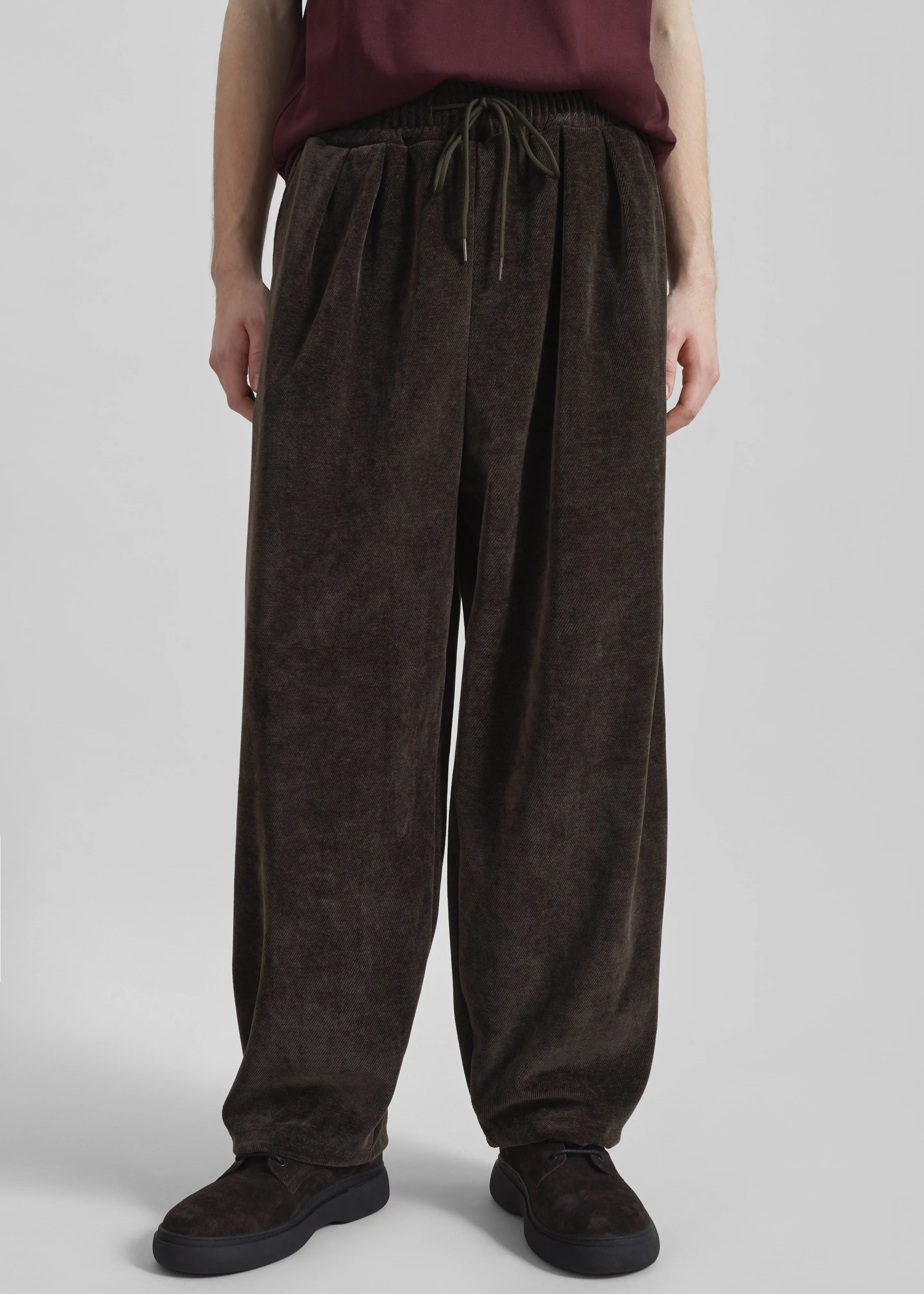 Caleb Velvet Joggers - Brown sold by Frankie Shop product image thumbnail 5