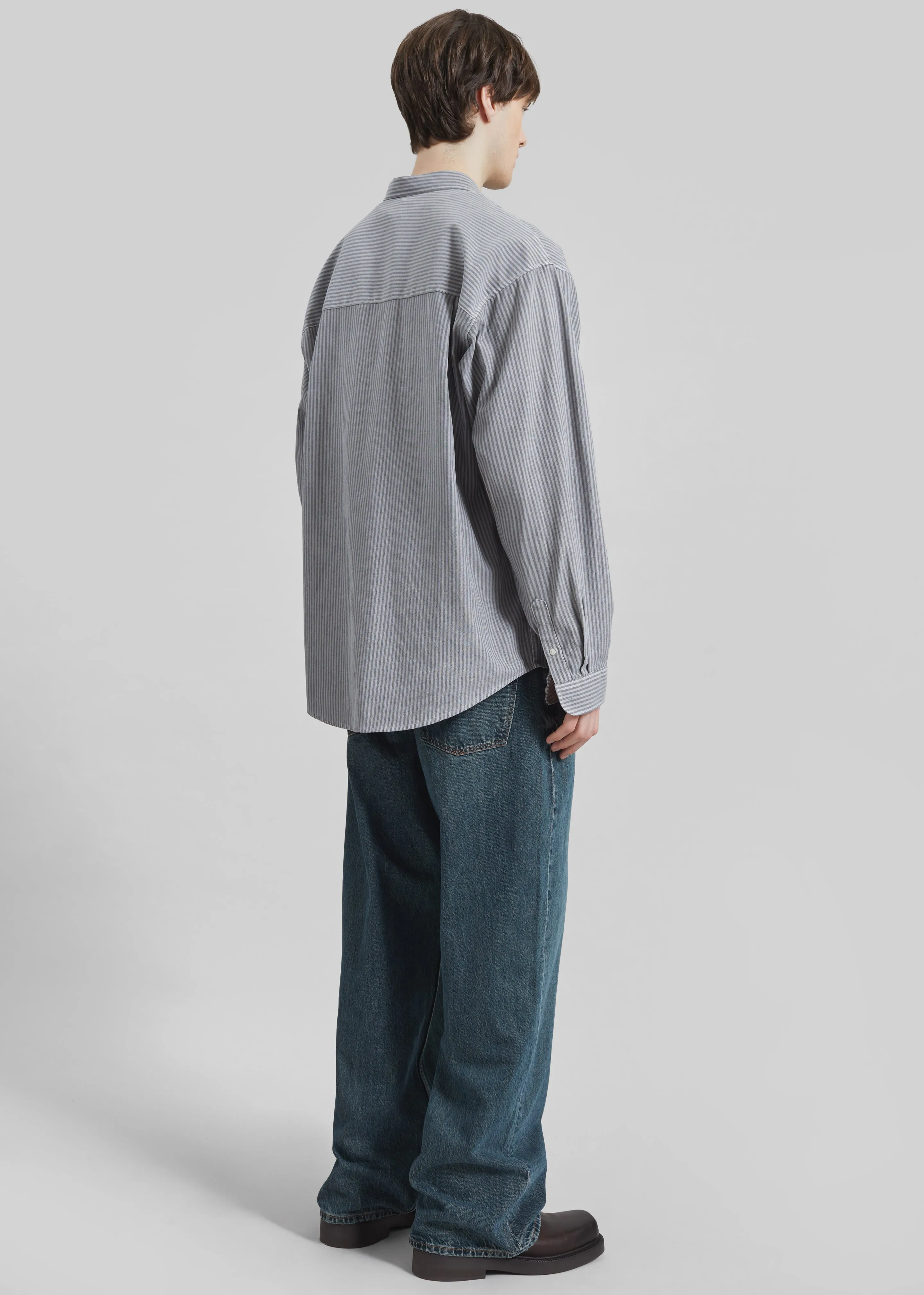 Legan Shirt - Grey Stripe sold by Frankie Shop product image thumbnail 5