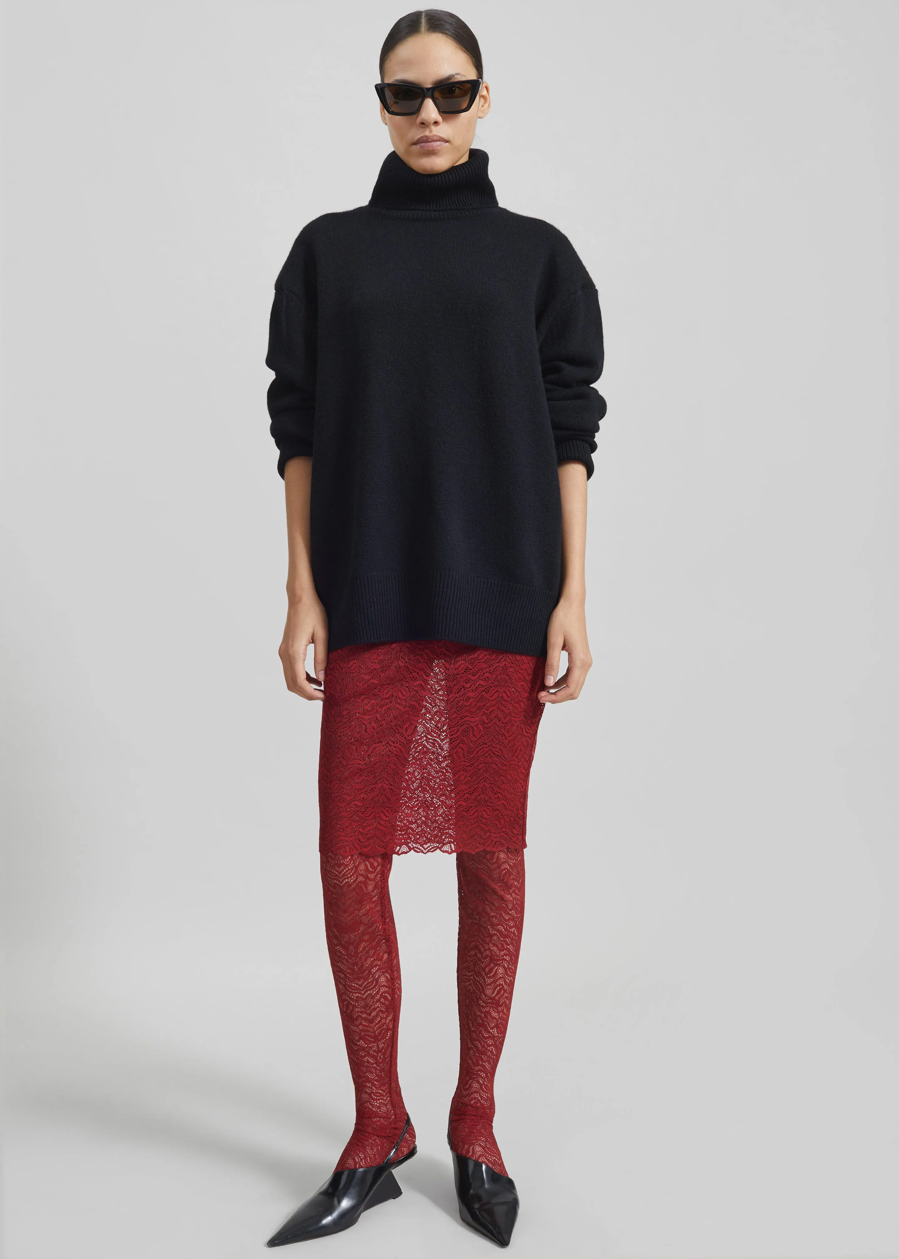 Beaufille Dorado Skirt Leggings - Burgundy sold by Frankie Shop product image thumbnail 4