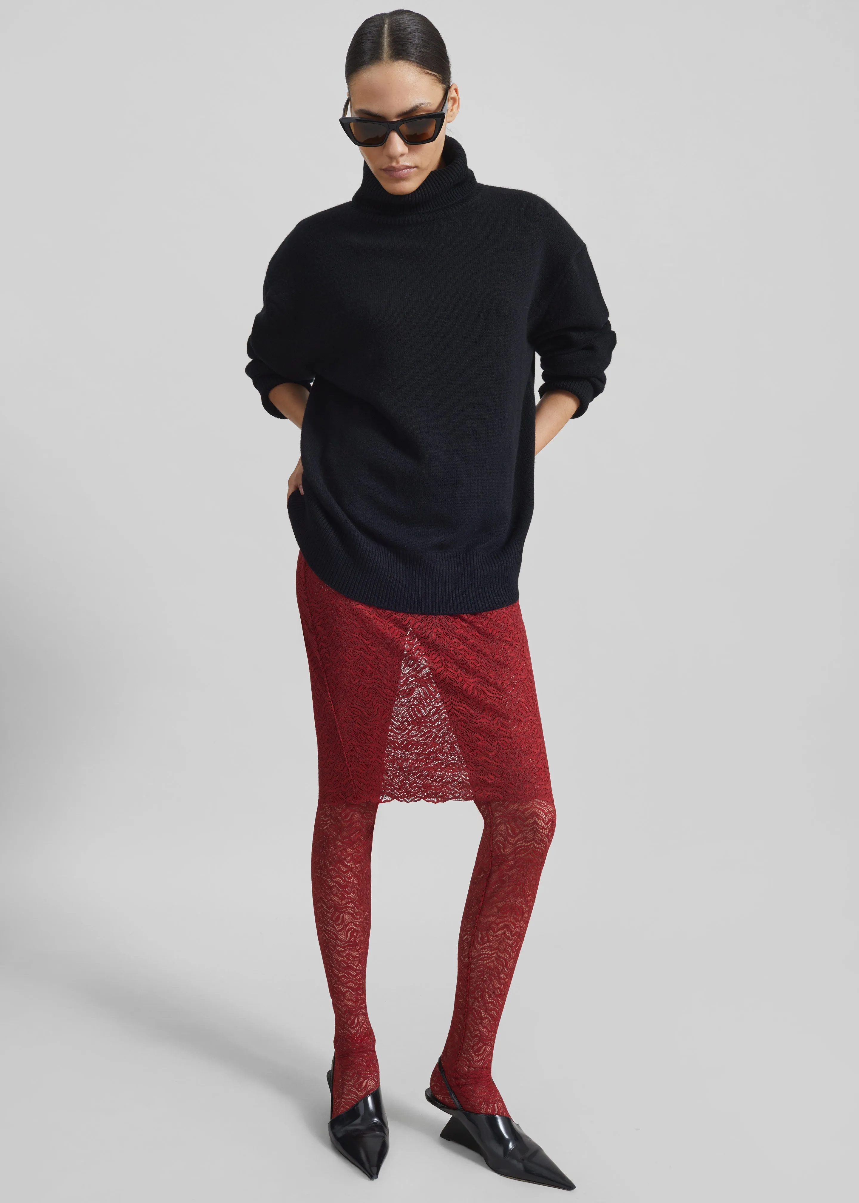 Beaufille Dorado Skirt Leggings - Burgundy sold by Frankie Shop