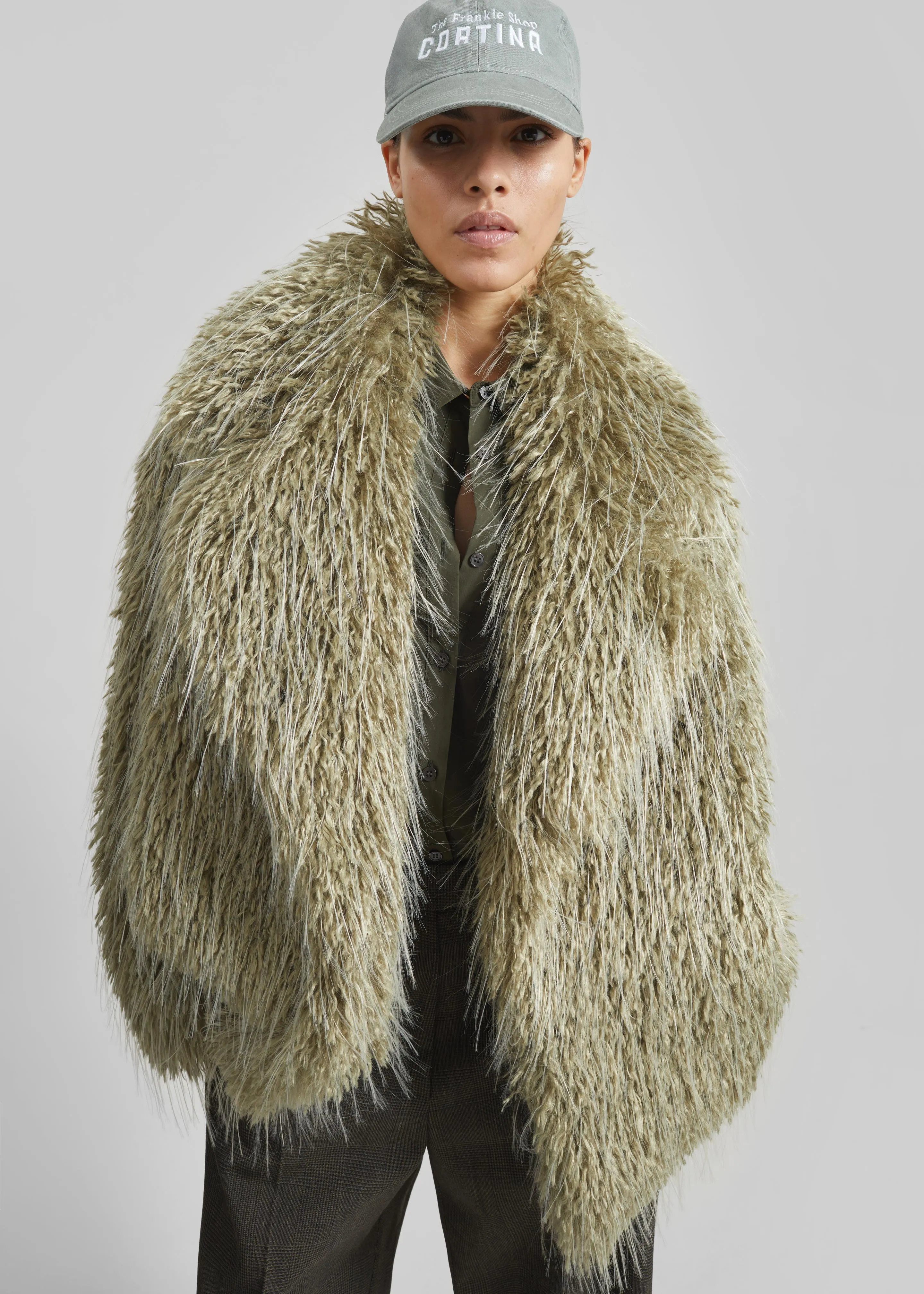 Brina Faux Fur Coat - Sage sold by Frankie Shop product image thumbnail 2