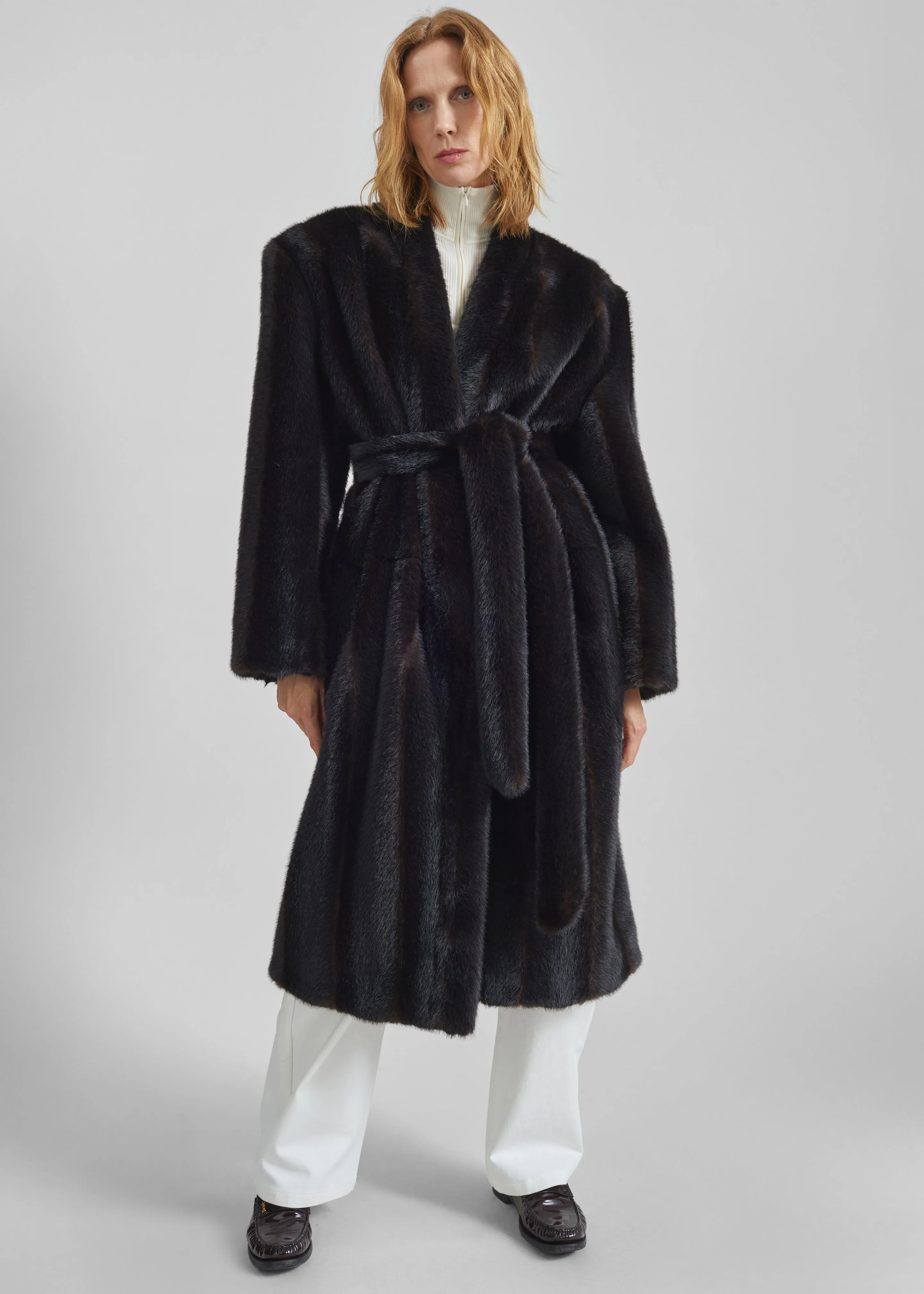 Destiny Padded Faux Fur Coat - Brown sold by Frankie Shop product image thumbnail 3