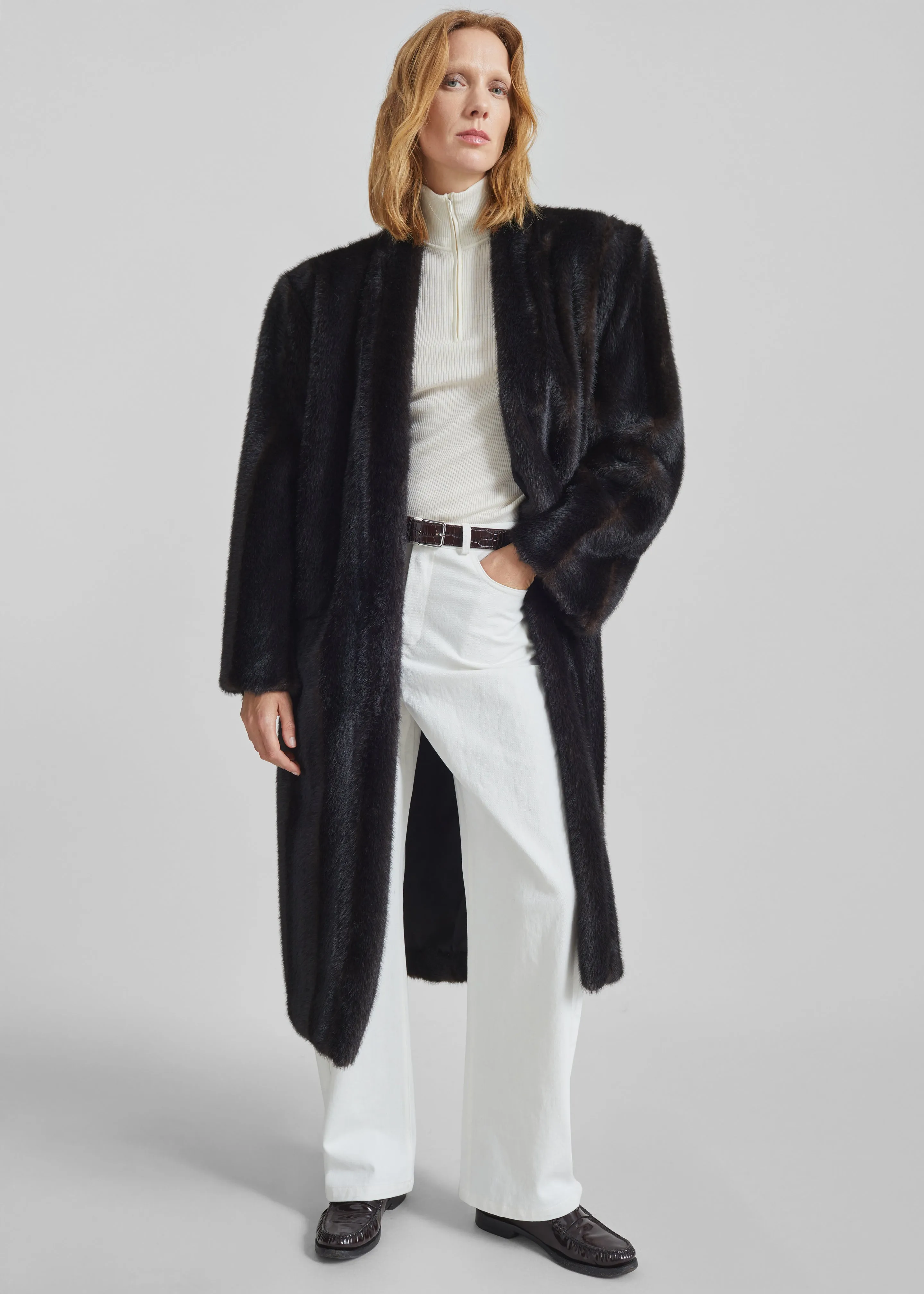 Destiny Padded Faux Fur Coat - Brown sold by Frankie Shop product image thumbnail 5