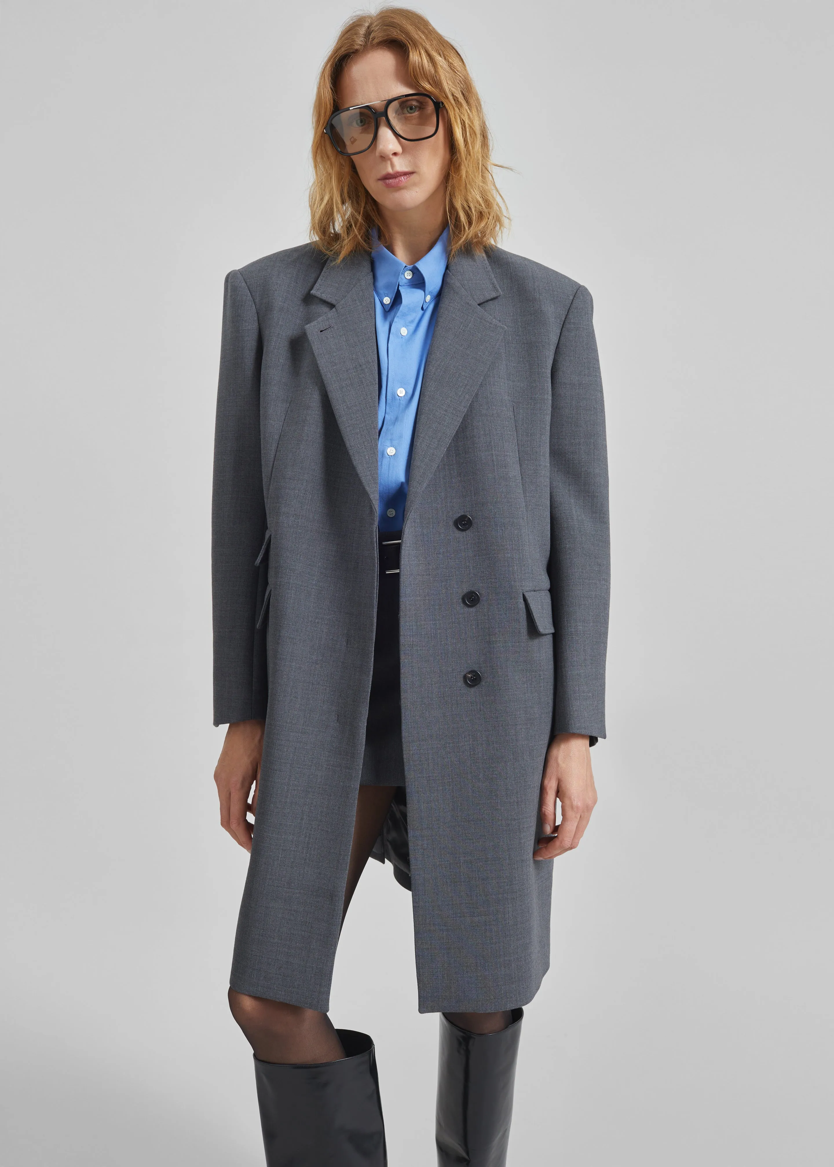 Orsta Wool Coat - Grey sold by Frankie Shop