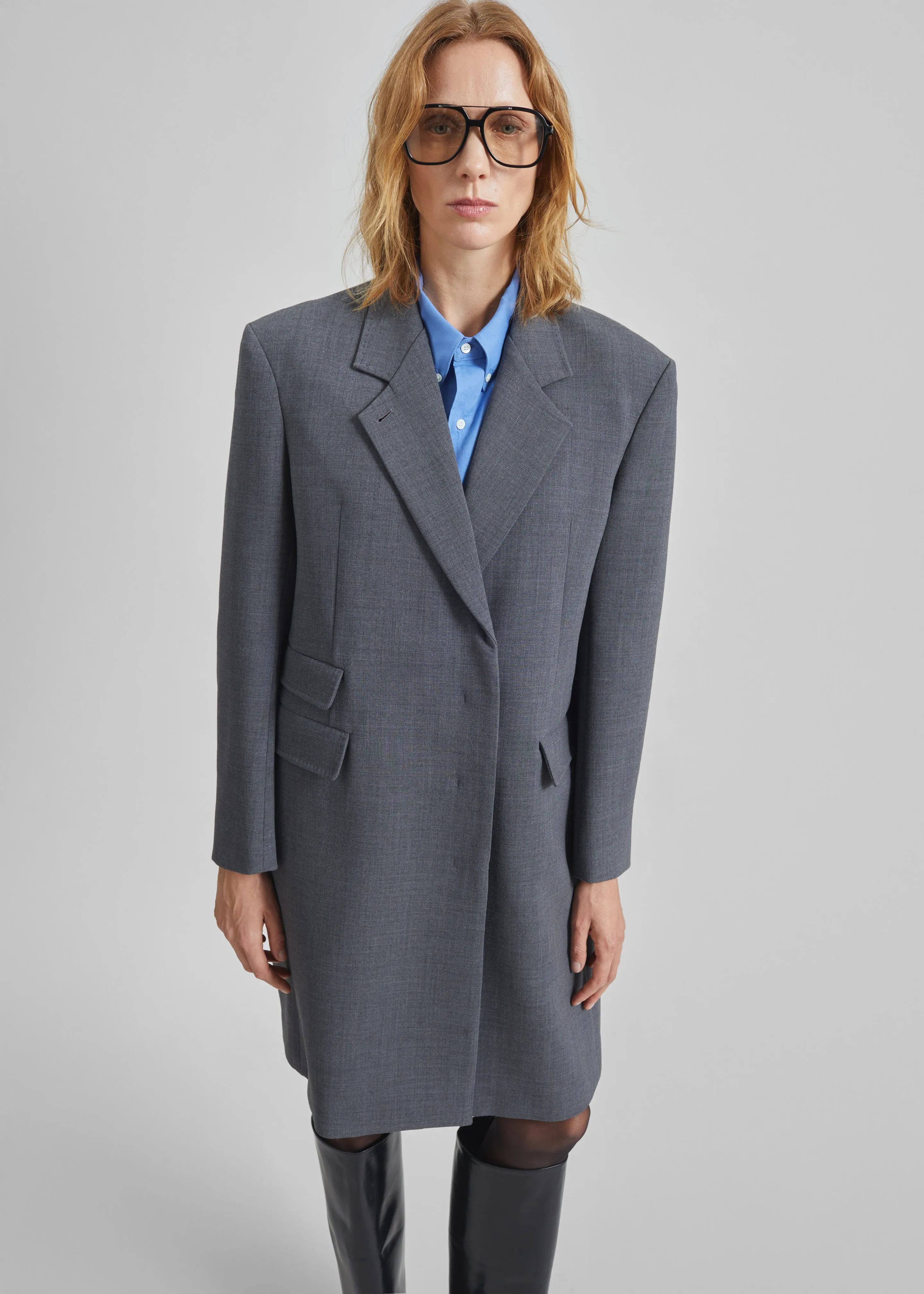Orsta Wool Coat - Grey sold by Frankie Shop product image thumbnail 4