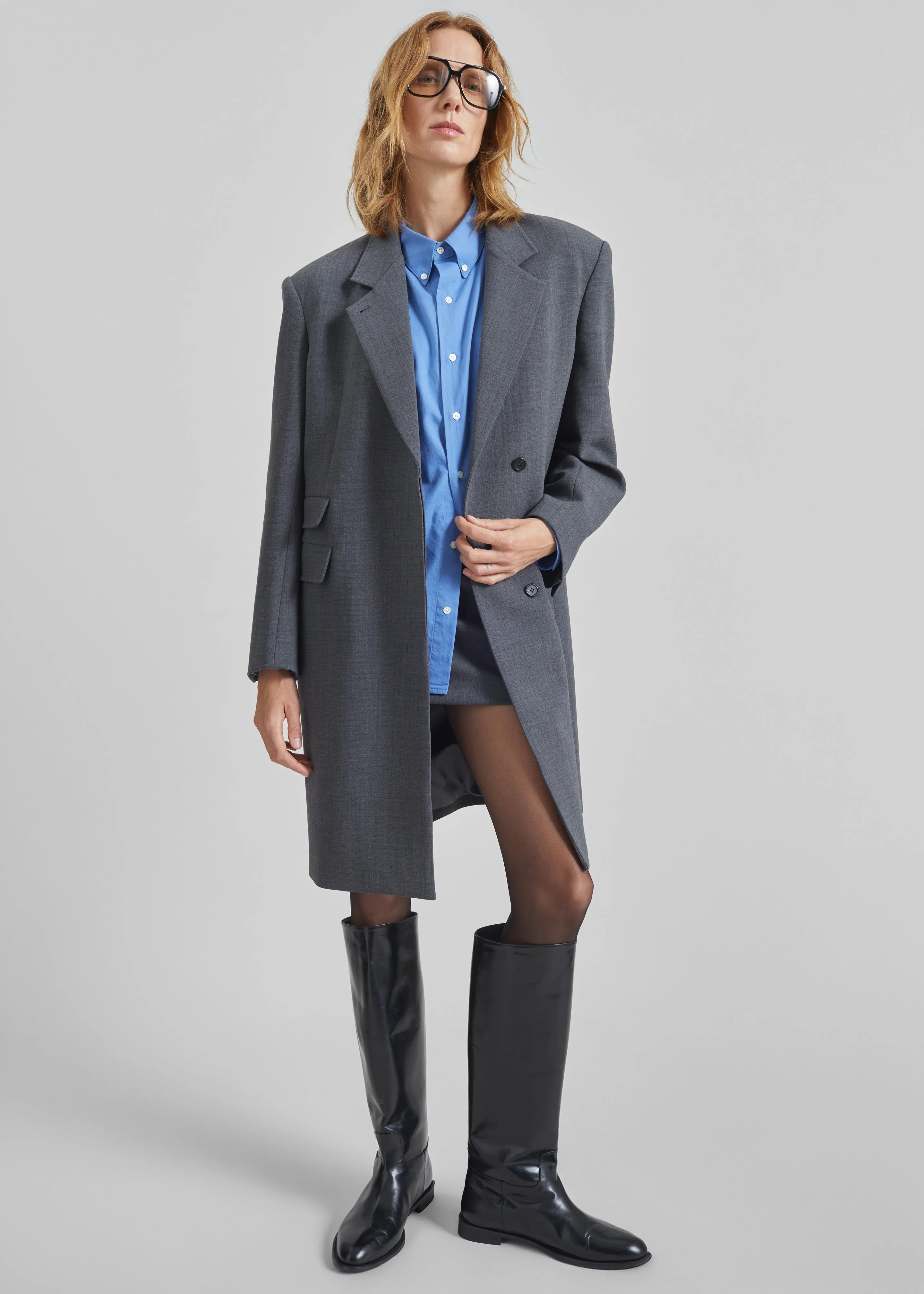 Orsta Wool Coat - Grey sold by Frankie Shop product image thumbnail 2