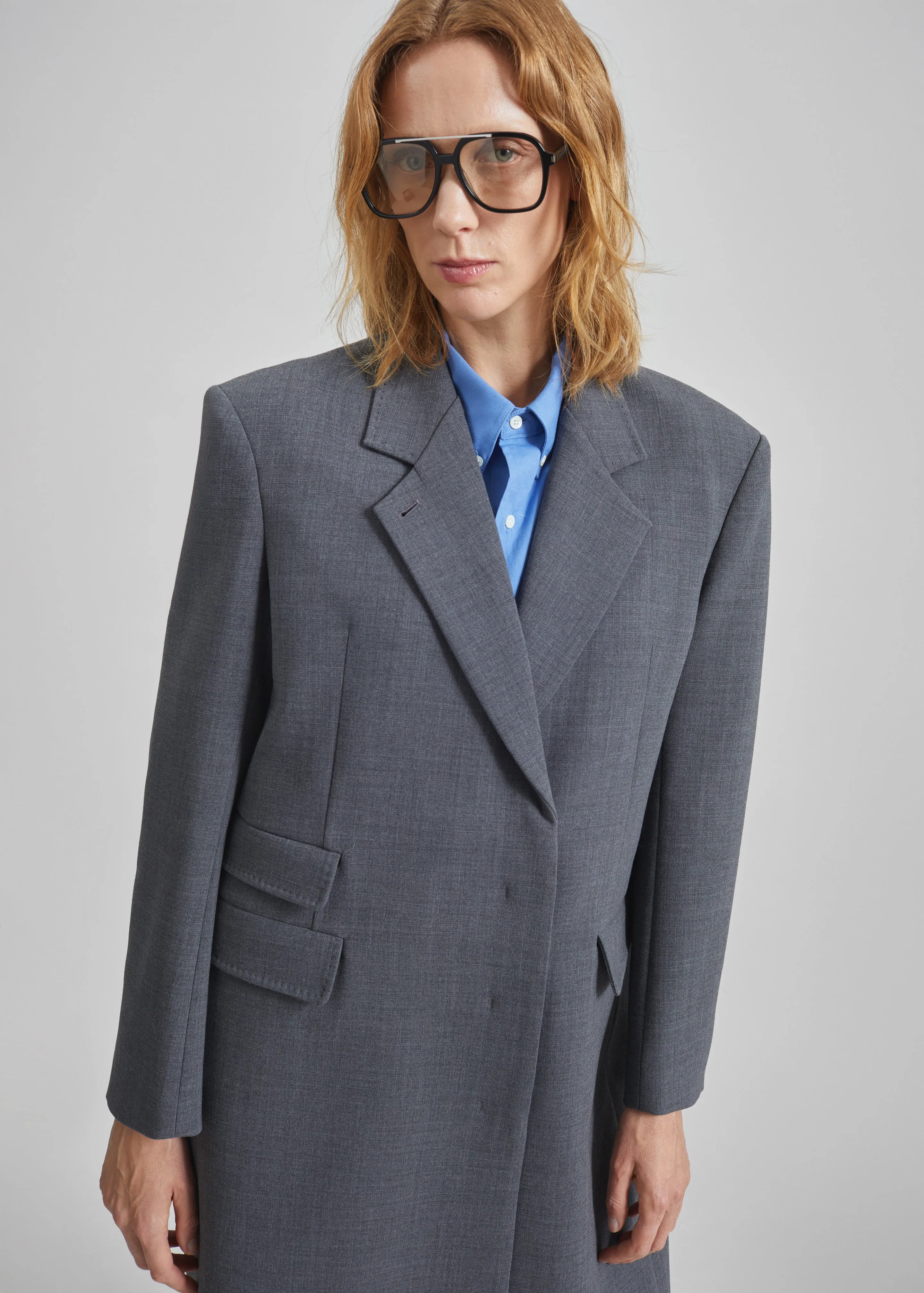 Orsta Wool Coat - Grey sold by Frankie Shop product image thumbnail 3