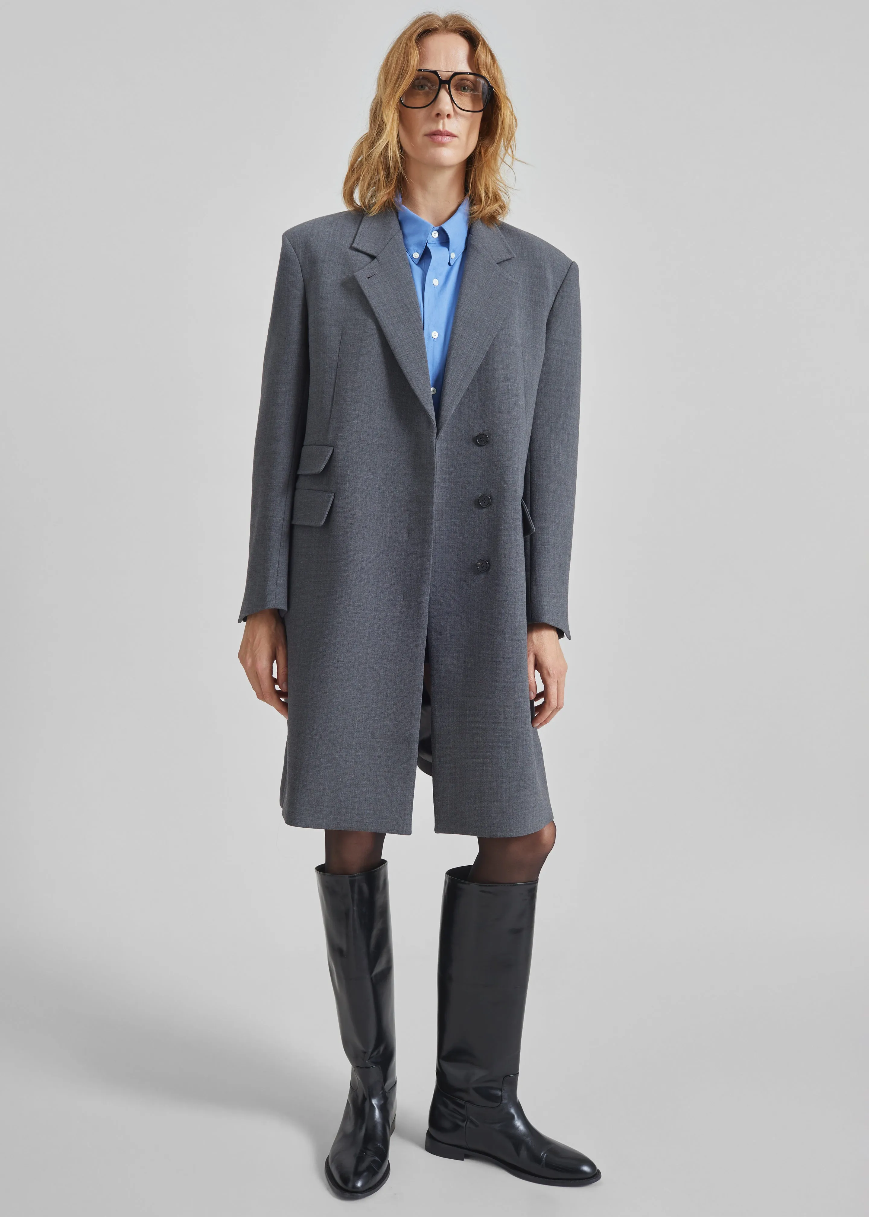 Orsta Wool Coat - Grey sold by Frankie Shop product image thumbnail 5
