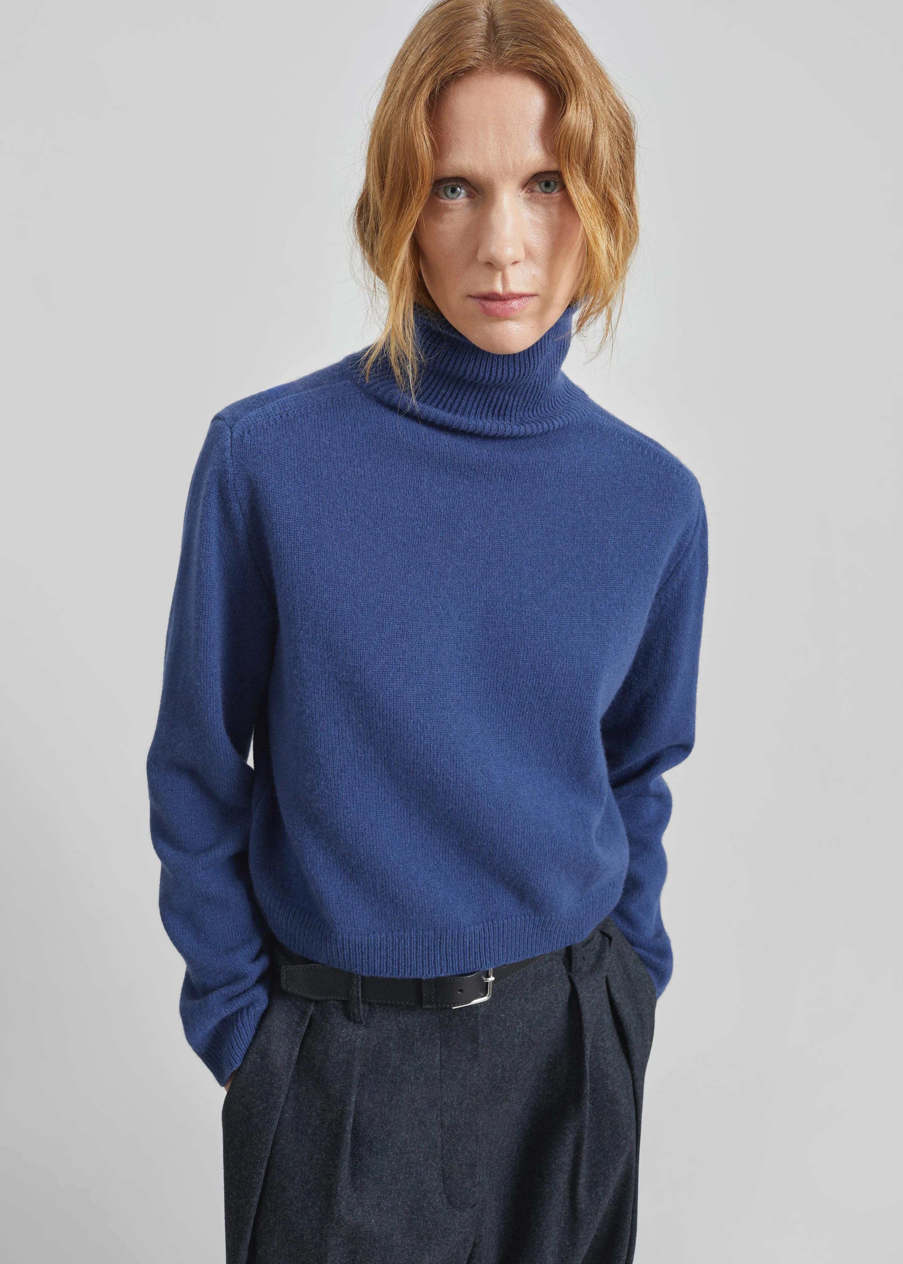Grenaa Wool Turtleneck Sweater - Blue sold by Frankie Shop