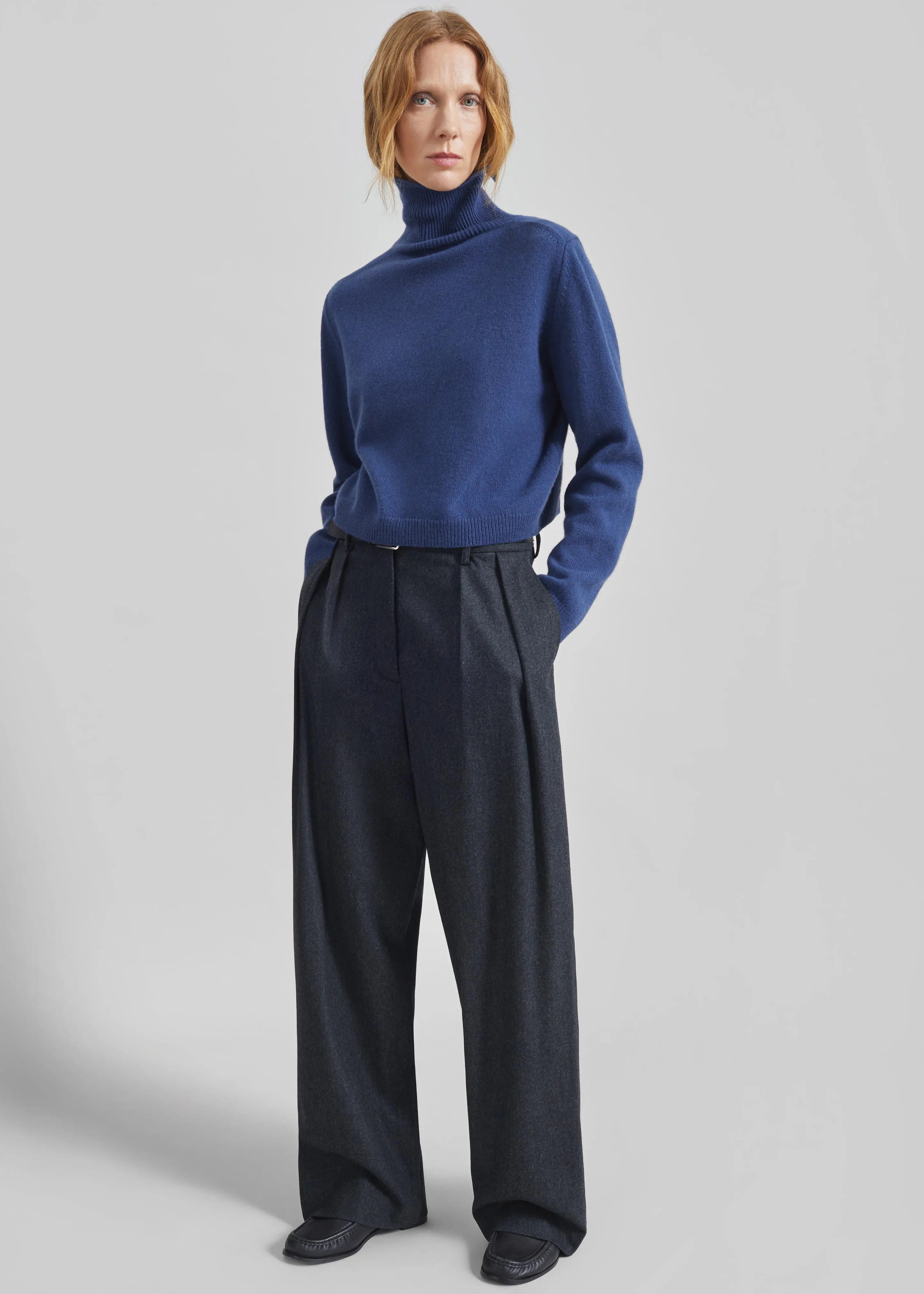 Grenaa Wool Turtleneck Sweater - Blue sold by Frankie Shop product image thumbnail 3