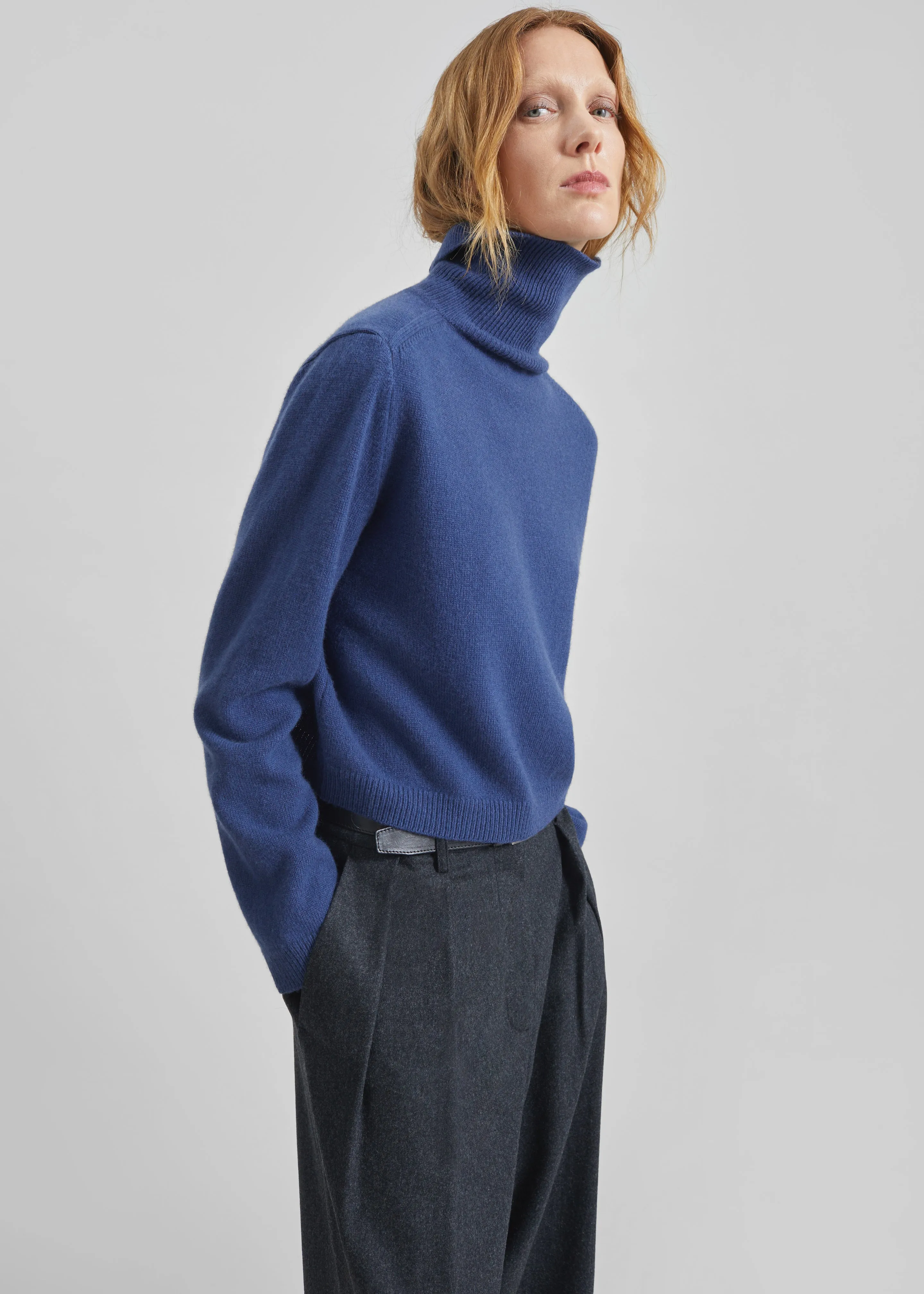 Grenaa Wool Turtleneck Sweater - Blue sold by Frankie Shop product image thumbnail 4