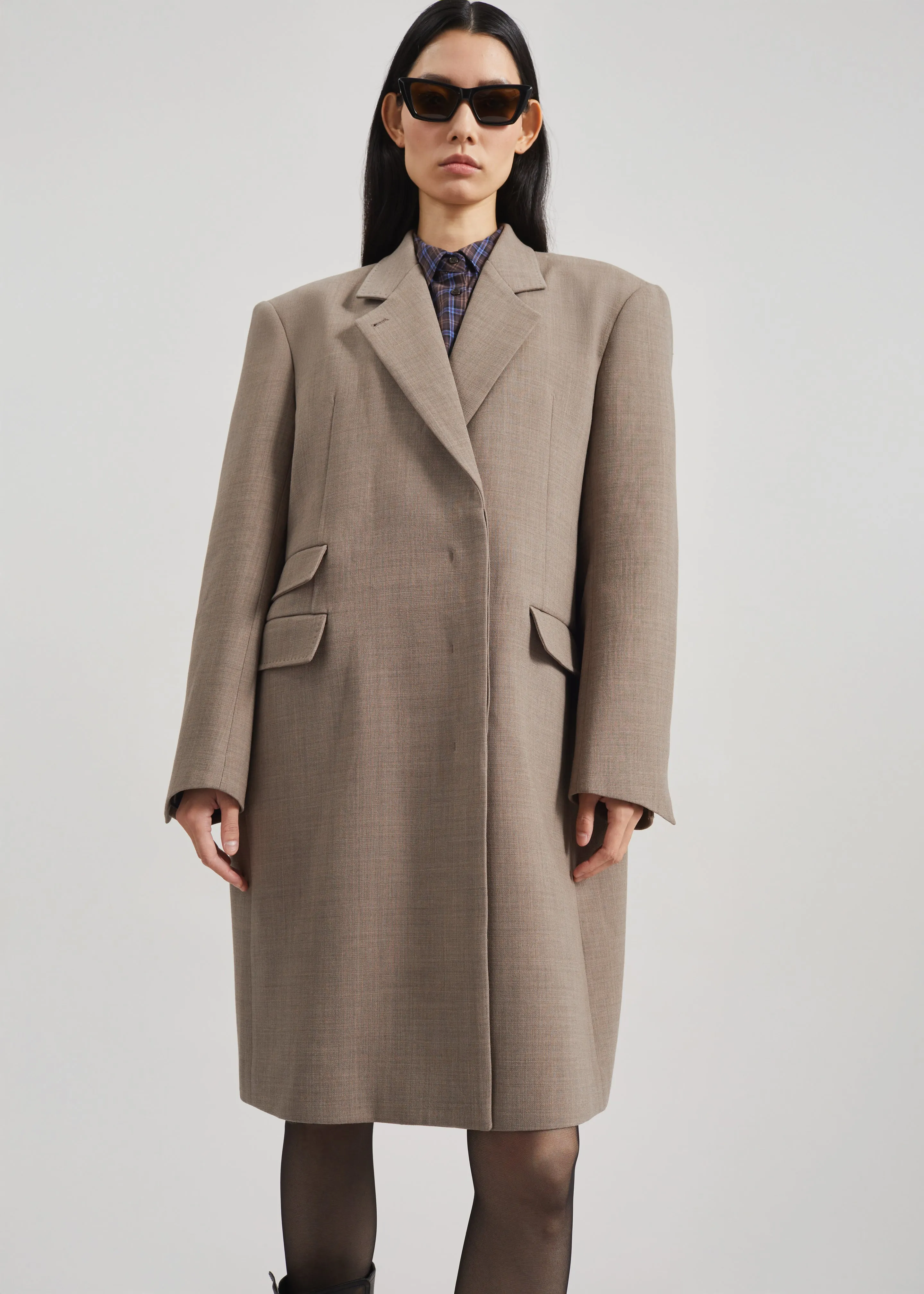 Orsta Wool Coat - Beige sold by Frankie Shop product image thumbnail 4