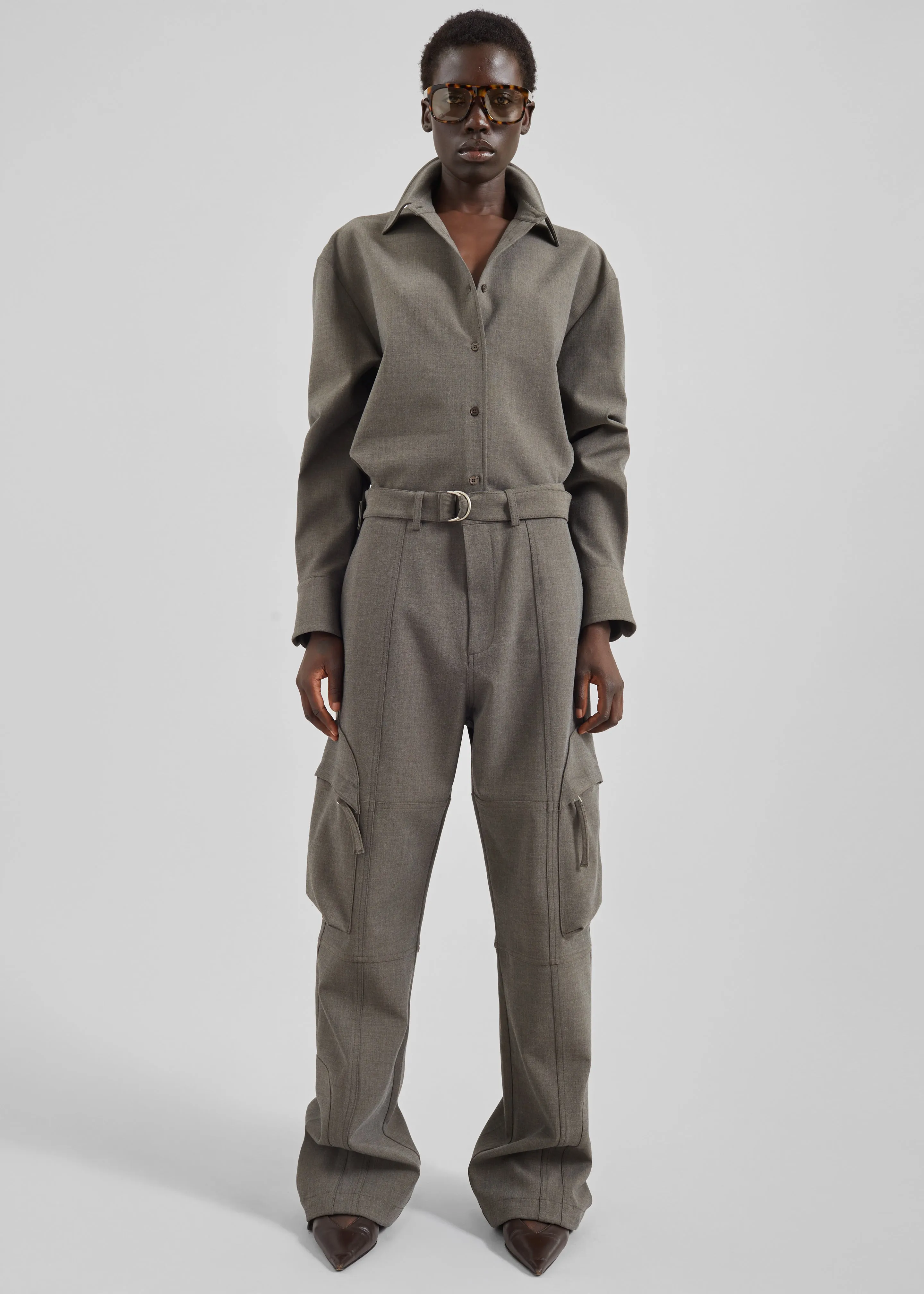 Peri Double Weave Shirt - Taupe Melange sold by Frankie Shop product image thumbnail 3