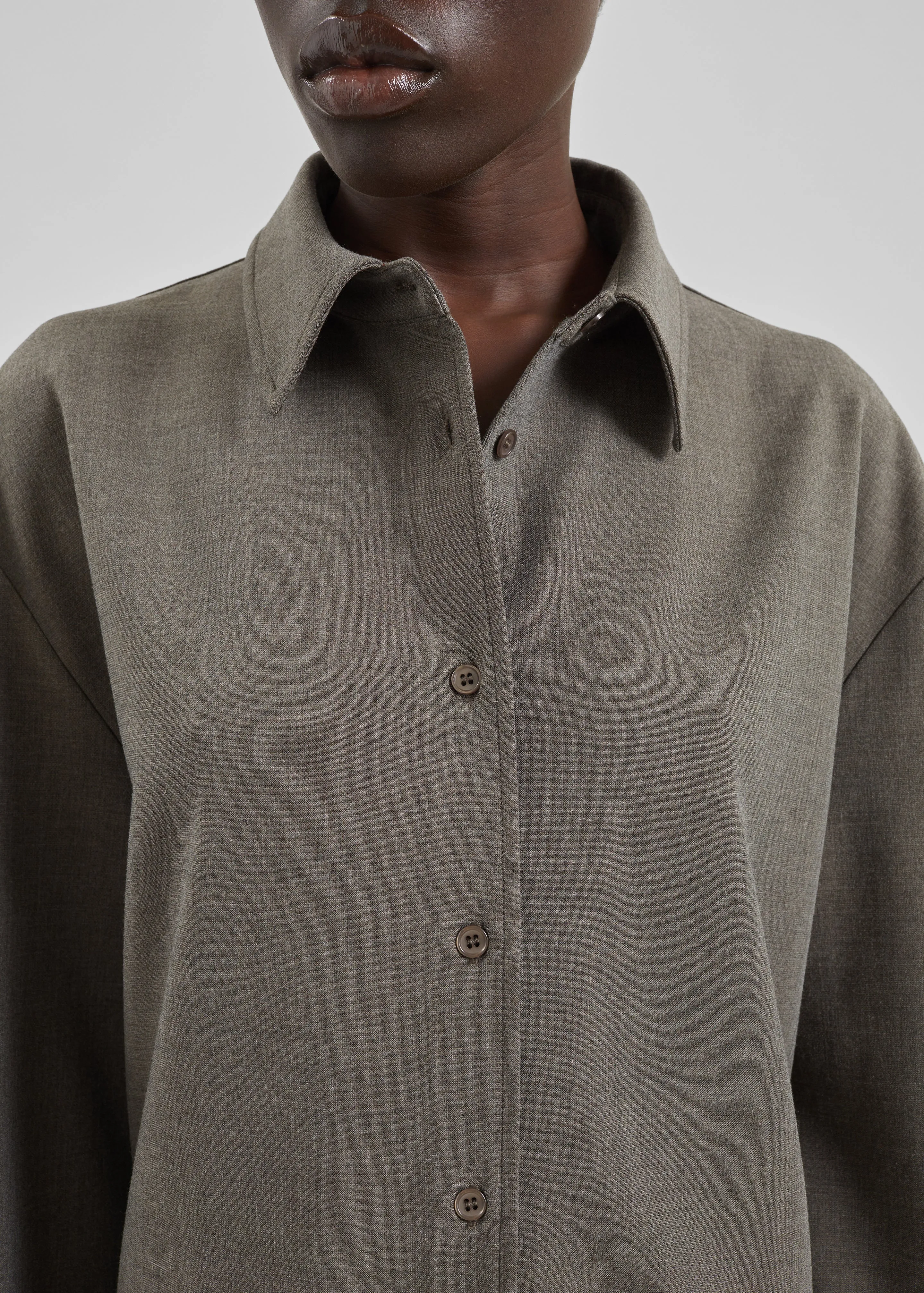 Peri Double Weave Shirt - Taupe Melange sold by Frankie Shop product image thumbnail 4