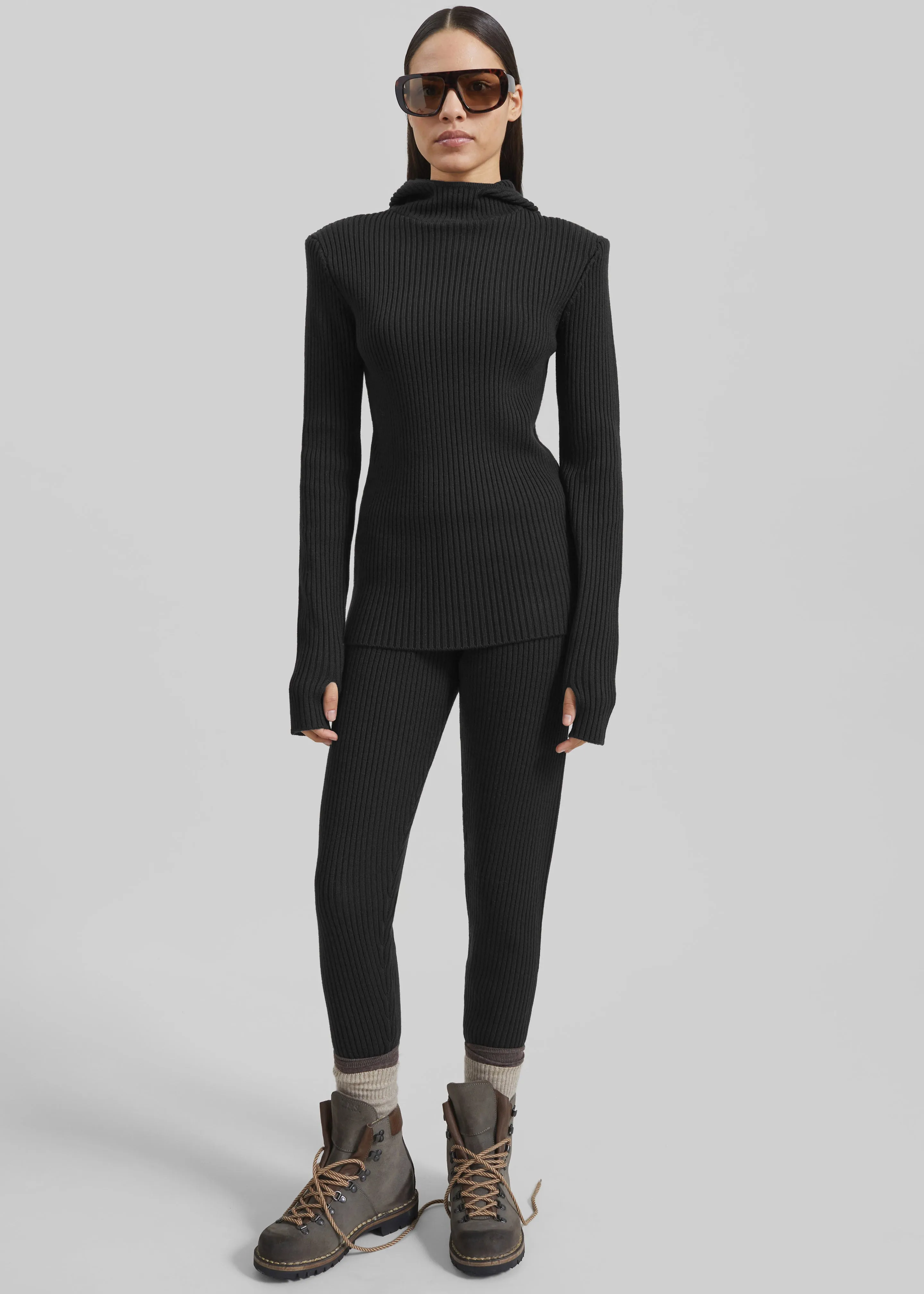 Larice Hooded Knit Top - Black sold by Frankie Shop product image thumbnail 2