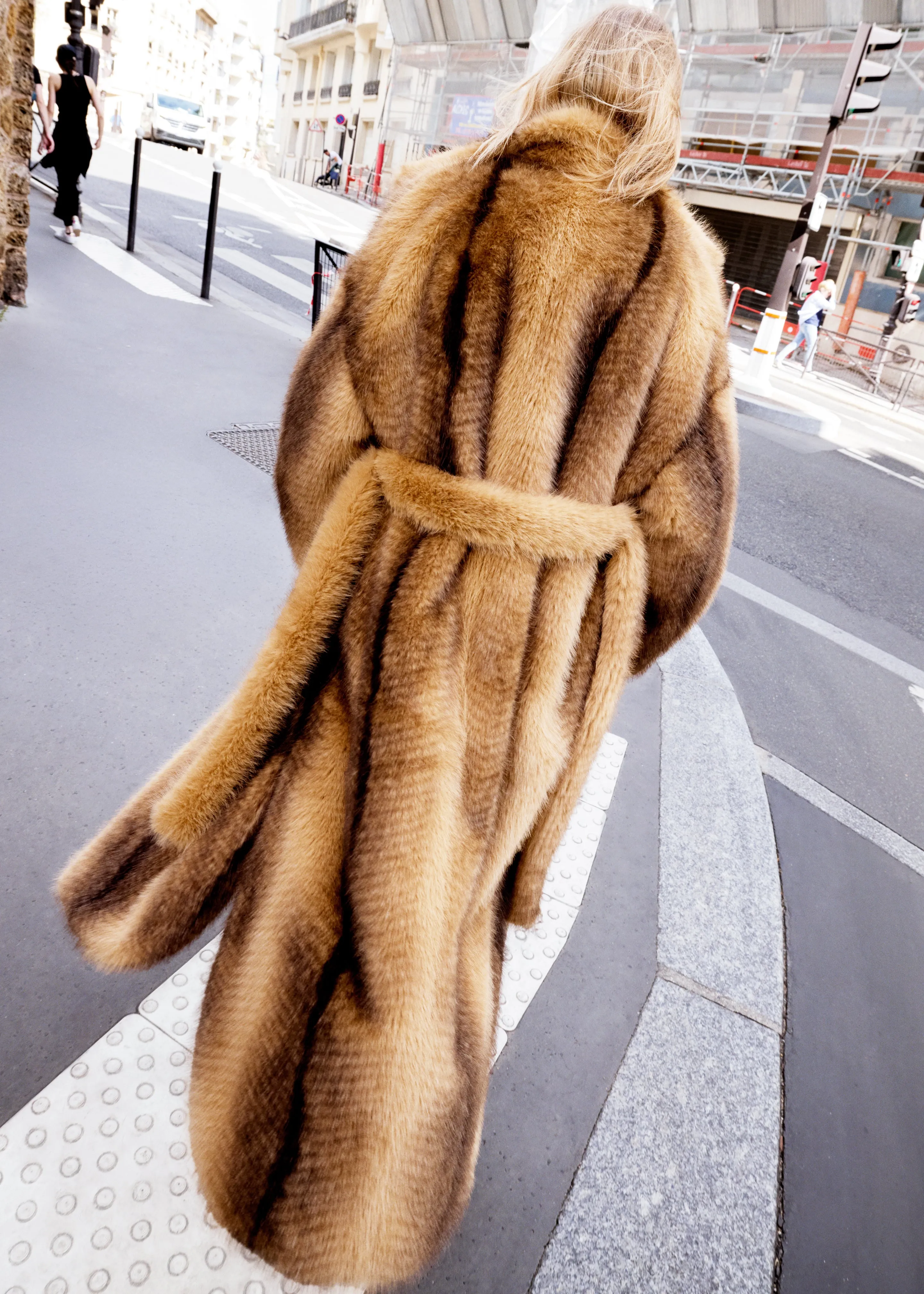 Ravello Faux Fur Robe Coat - Beige/Brown sold by Frankie Shop product image thumbnail 5