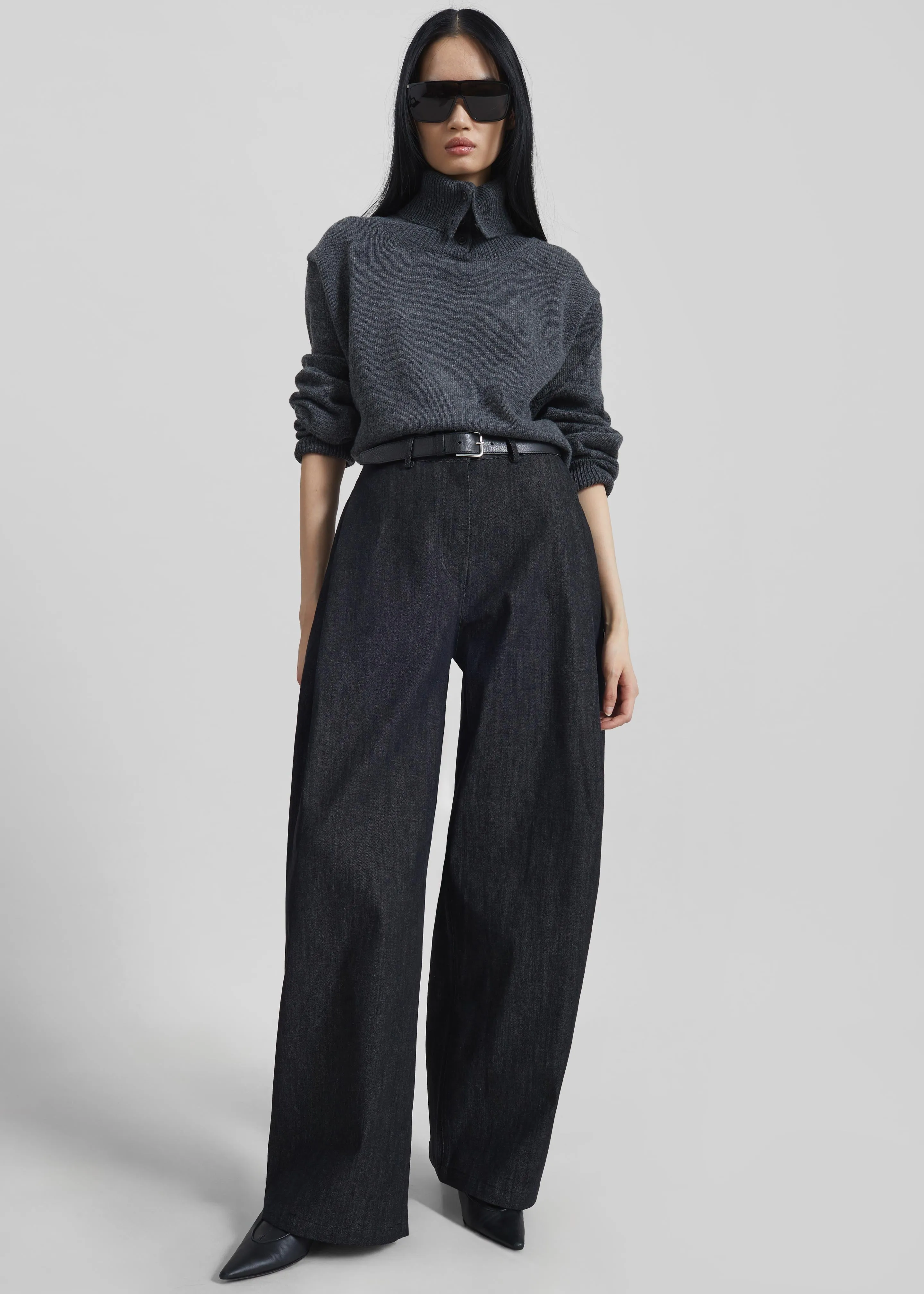 Nesna Barrel-Leg Jeans - Black sold by Frankie Shop product image thumbnail 2