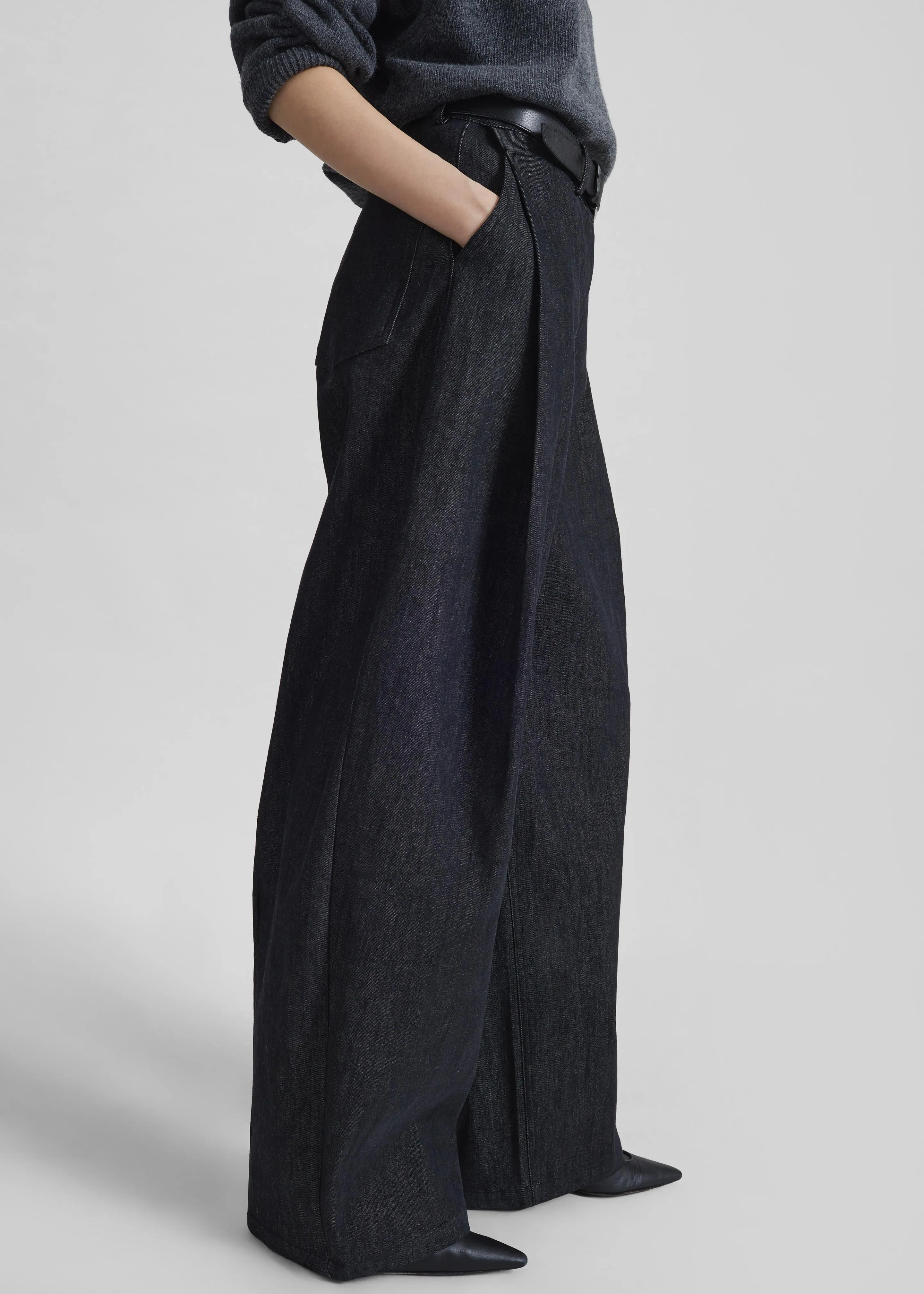 Nesna Barrel-Leg Jeans - Black sold by Frankie Shop product image thumbnail 5