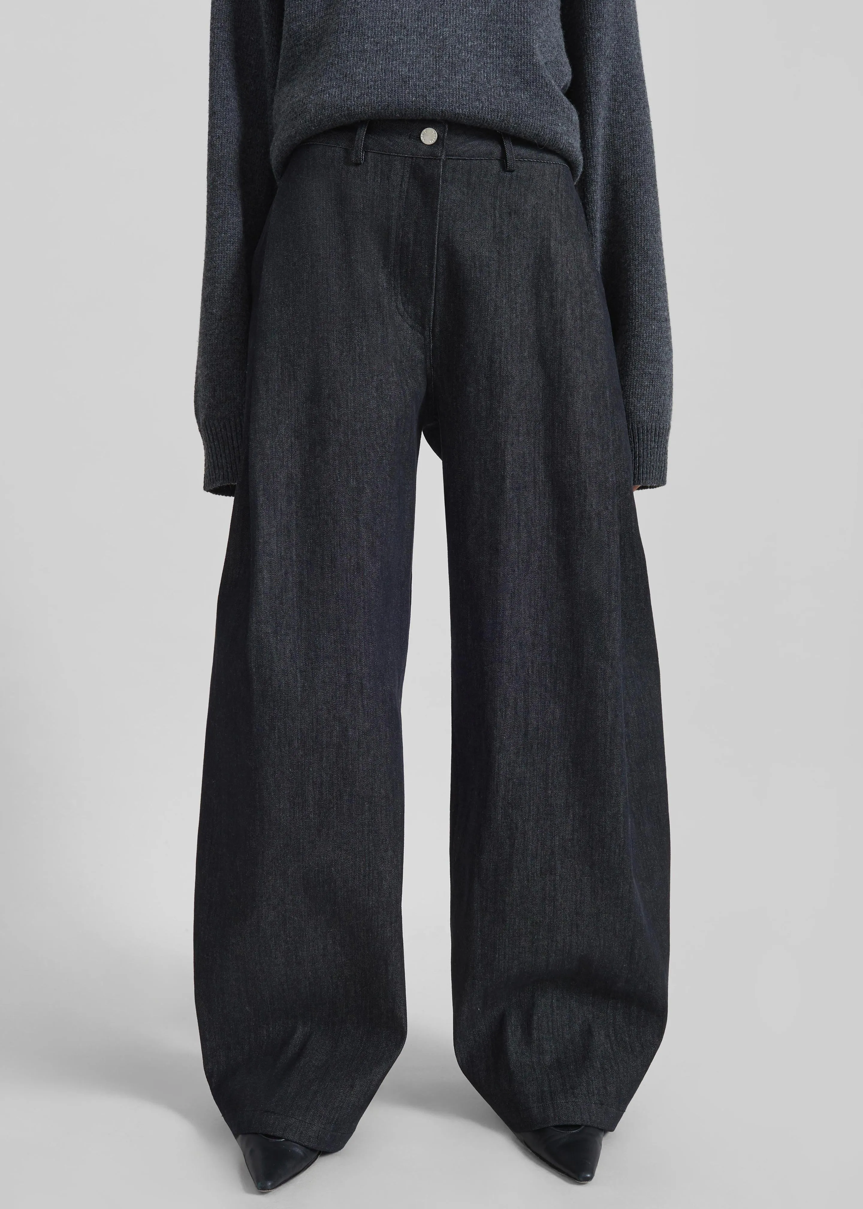 Nesna Barrel-Leg Jeans - Black sold by Frankie Shop product image thumbnail 4