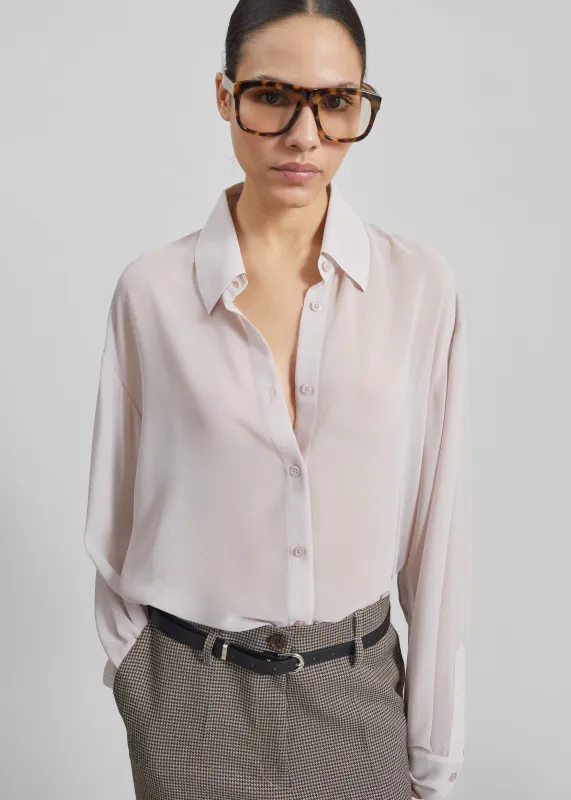 Peri Georgette Shirt - Faded Pink made by Frankie Shop