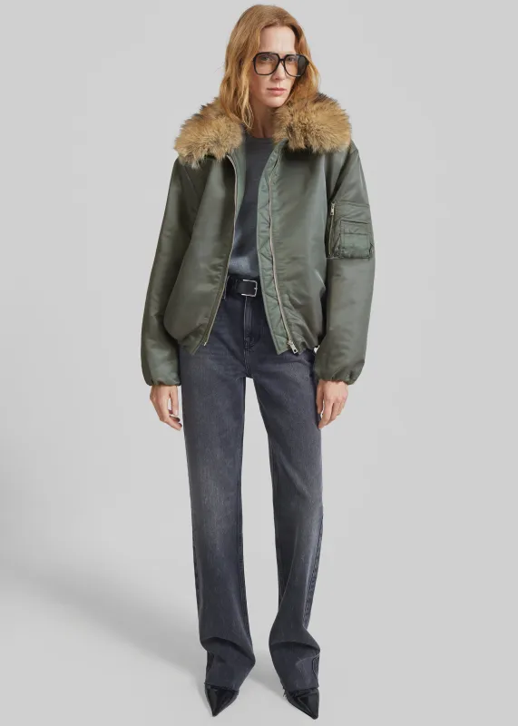 Arslev Bomber Jacket - Pale Olive made by Frankie Shop