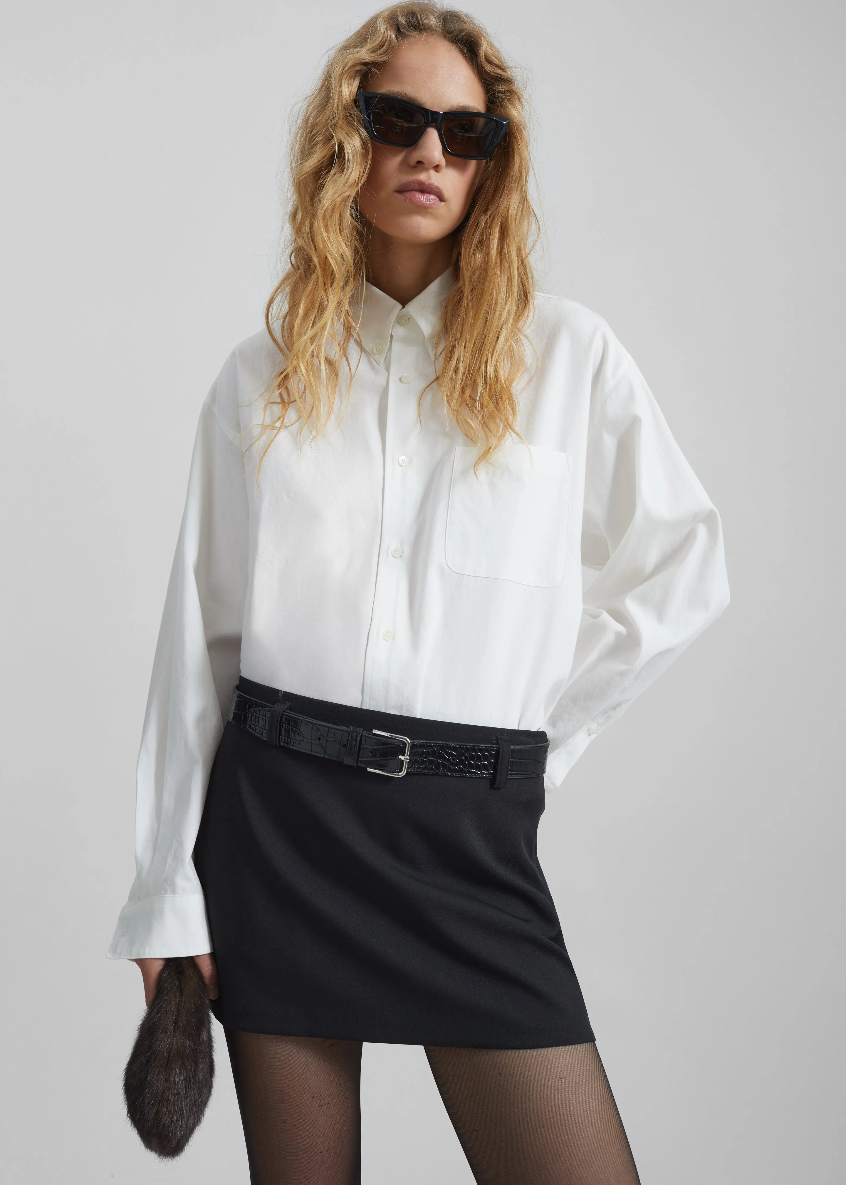 Bijnor Oxford Shirt - White sold by Frankie Shop product image thumbnail 2
