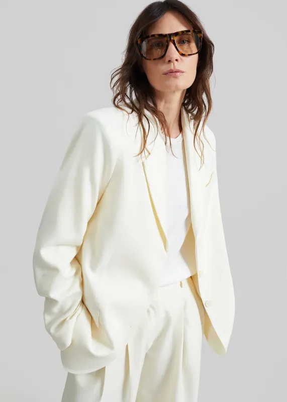 Halser Oversized Blazer - Ivory made by Frankie Shop