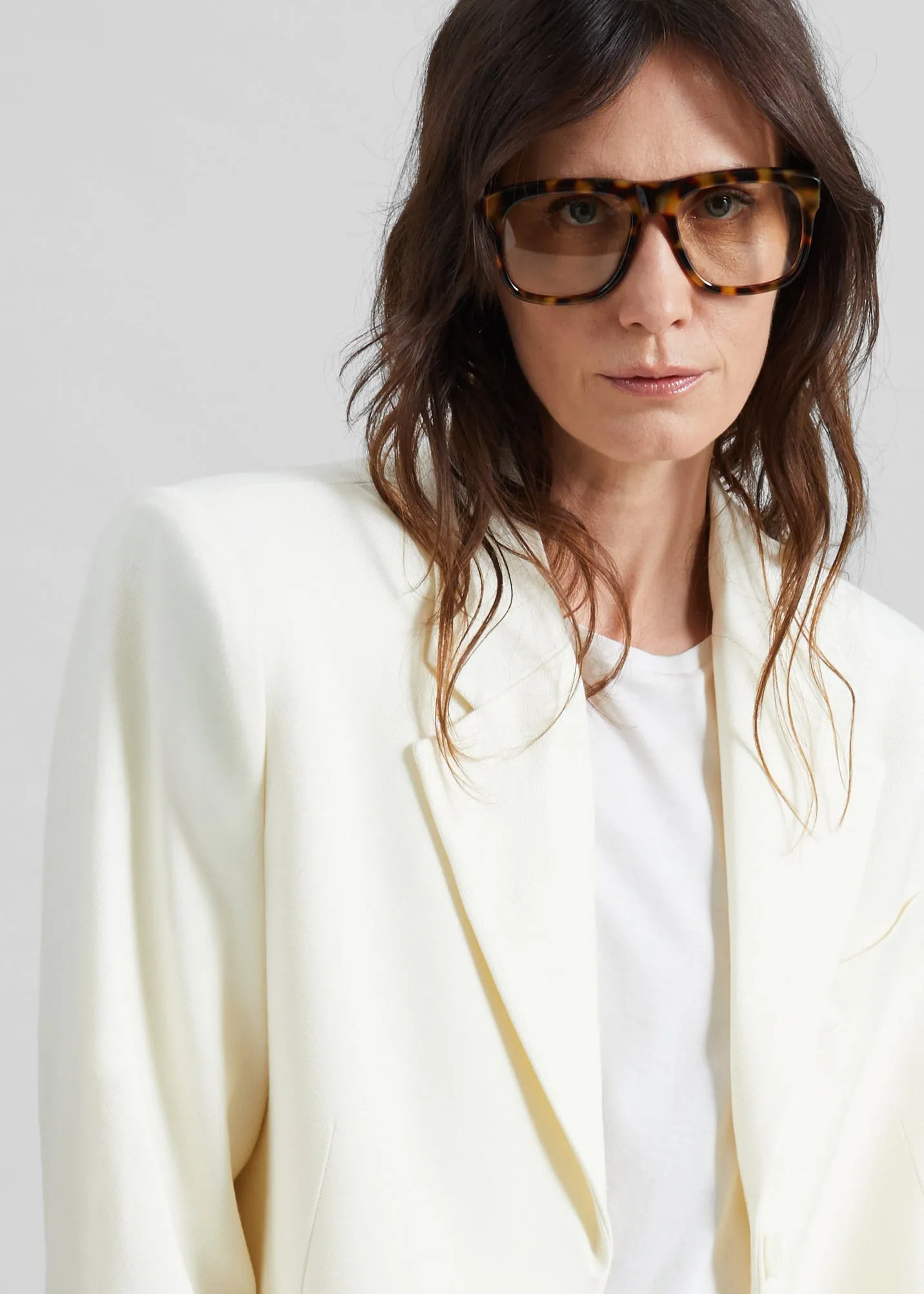 Halser Oversized Blazer - Ivory sold by Frankie Shop product image thumbnail 2