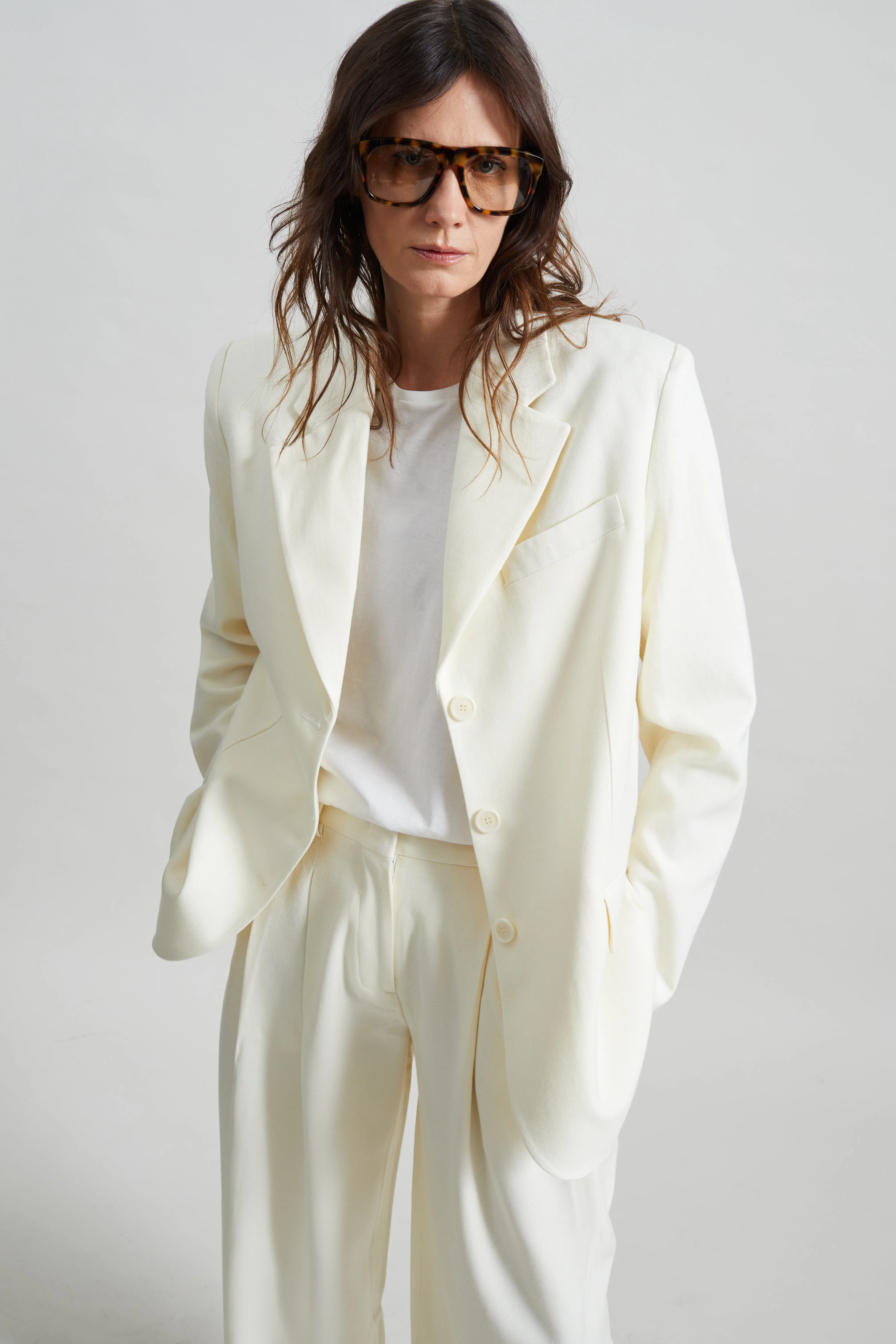 Halser Oversized Blazer - Ivory sold by Frankie Shop product image thumbnail 4