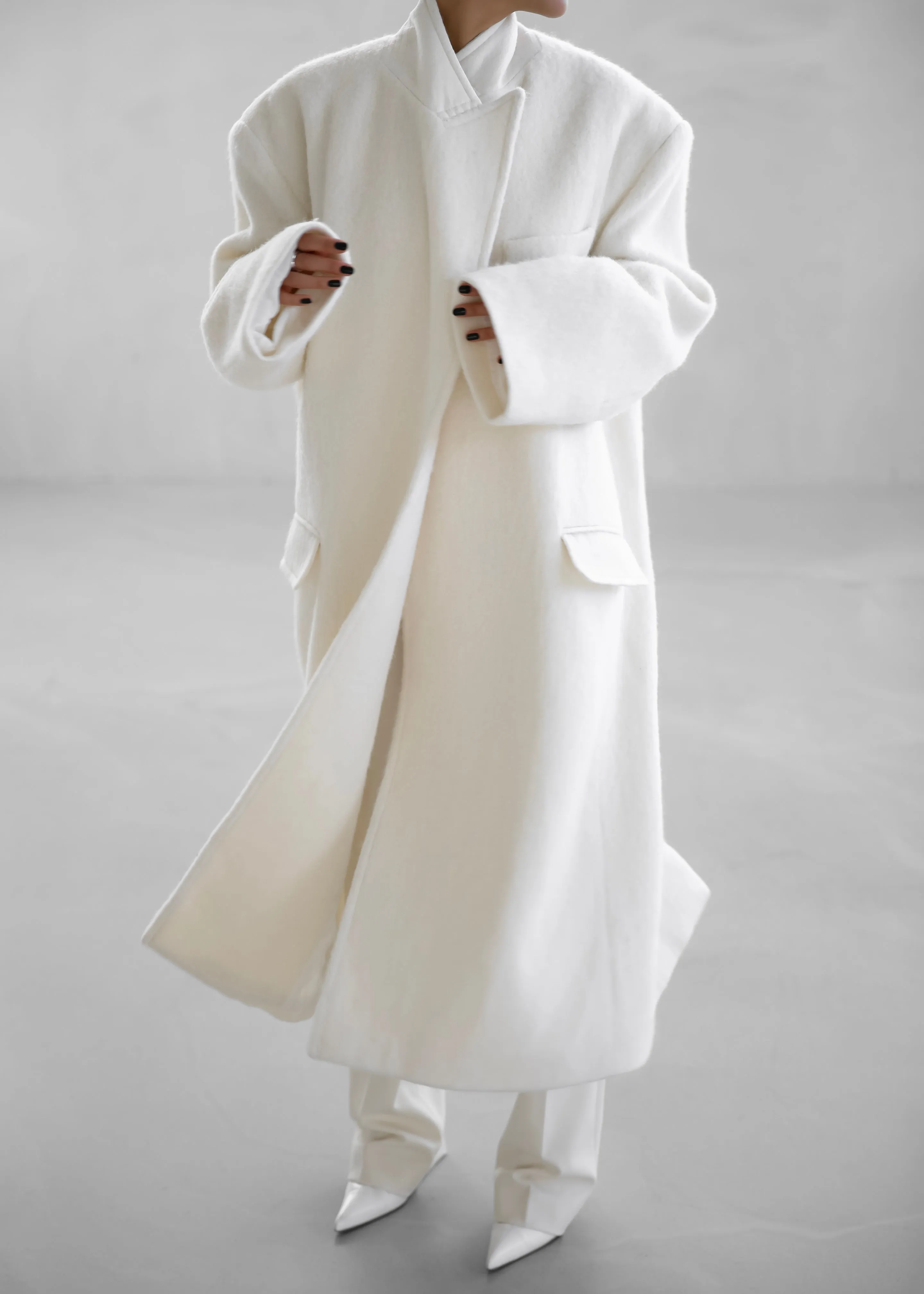 John Oversized Coat - Ivory sold by Frankie Shop