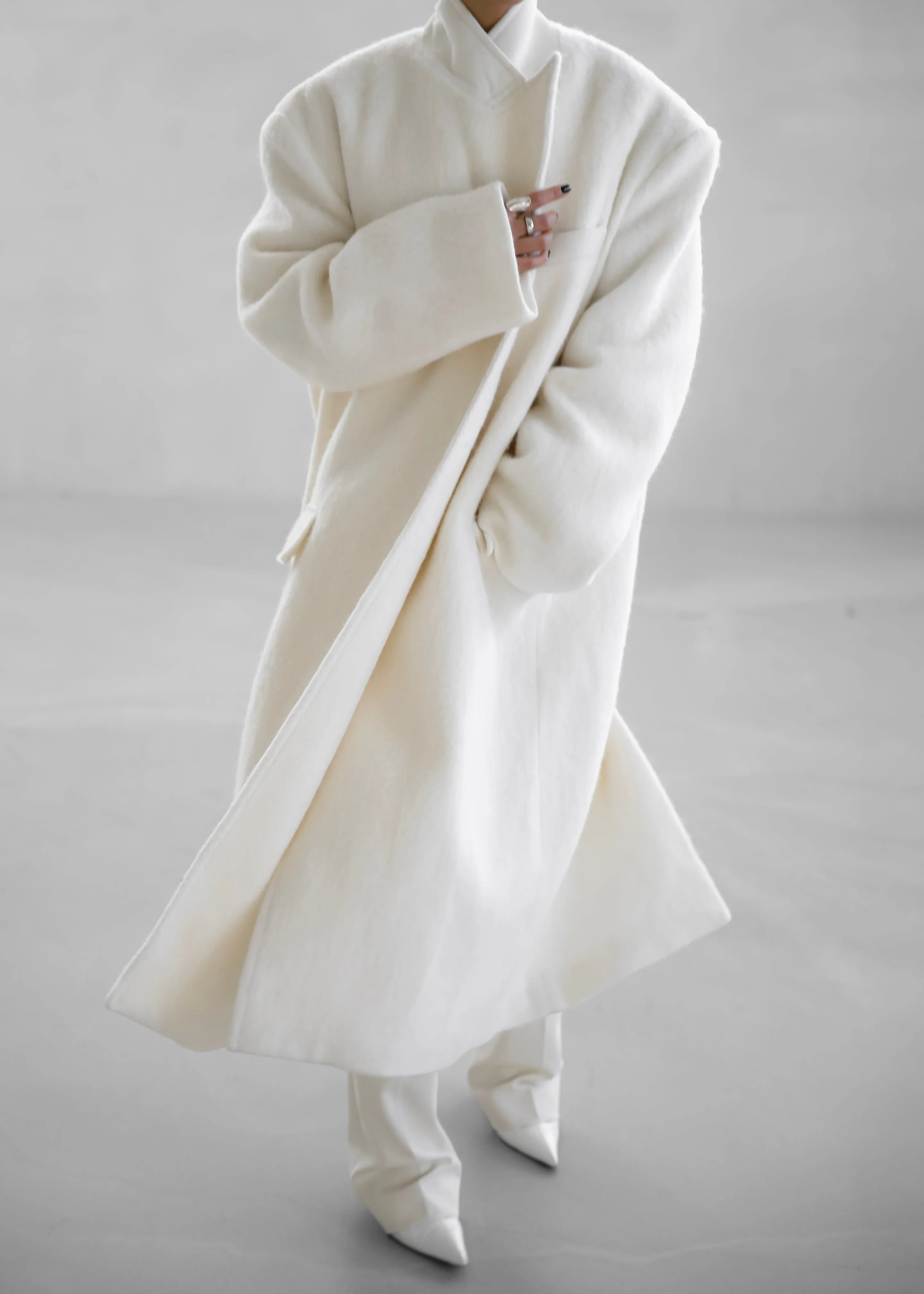 John Oversized Coat - Ivory sold by Frankie Shop product image thumbnail 4