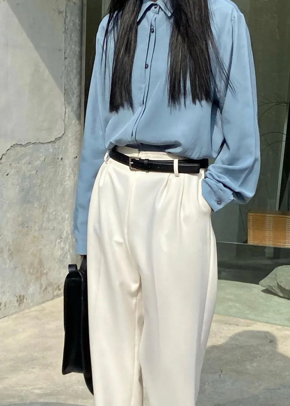 Svea Tapered Trousers - Vanilla sold by Frankie Shop product image thumbnail 2