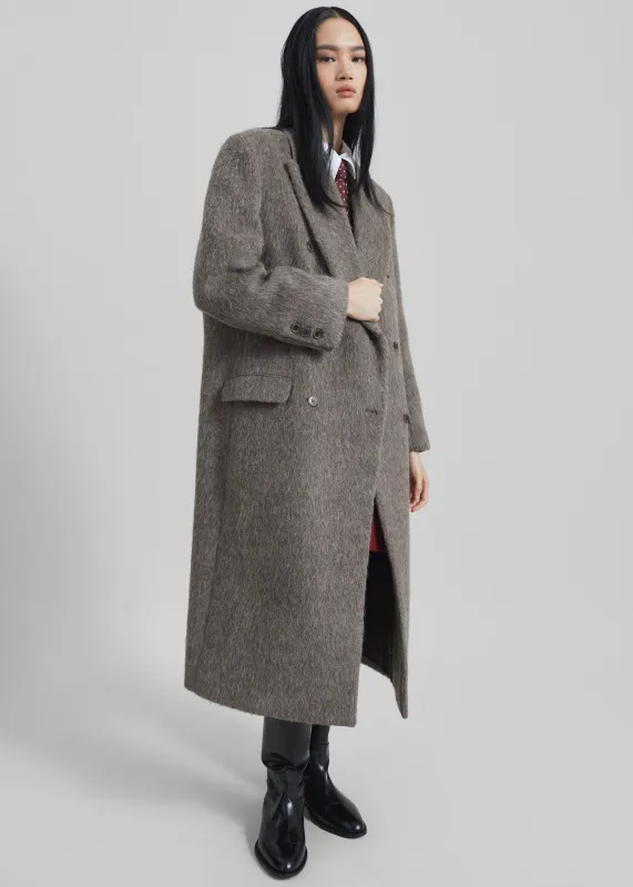 Sormark Brushed Wool Coat - Taupe made by Frankie Shop