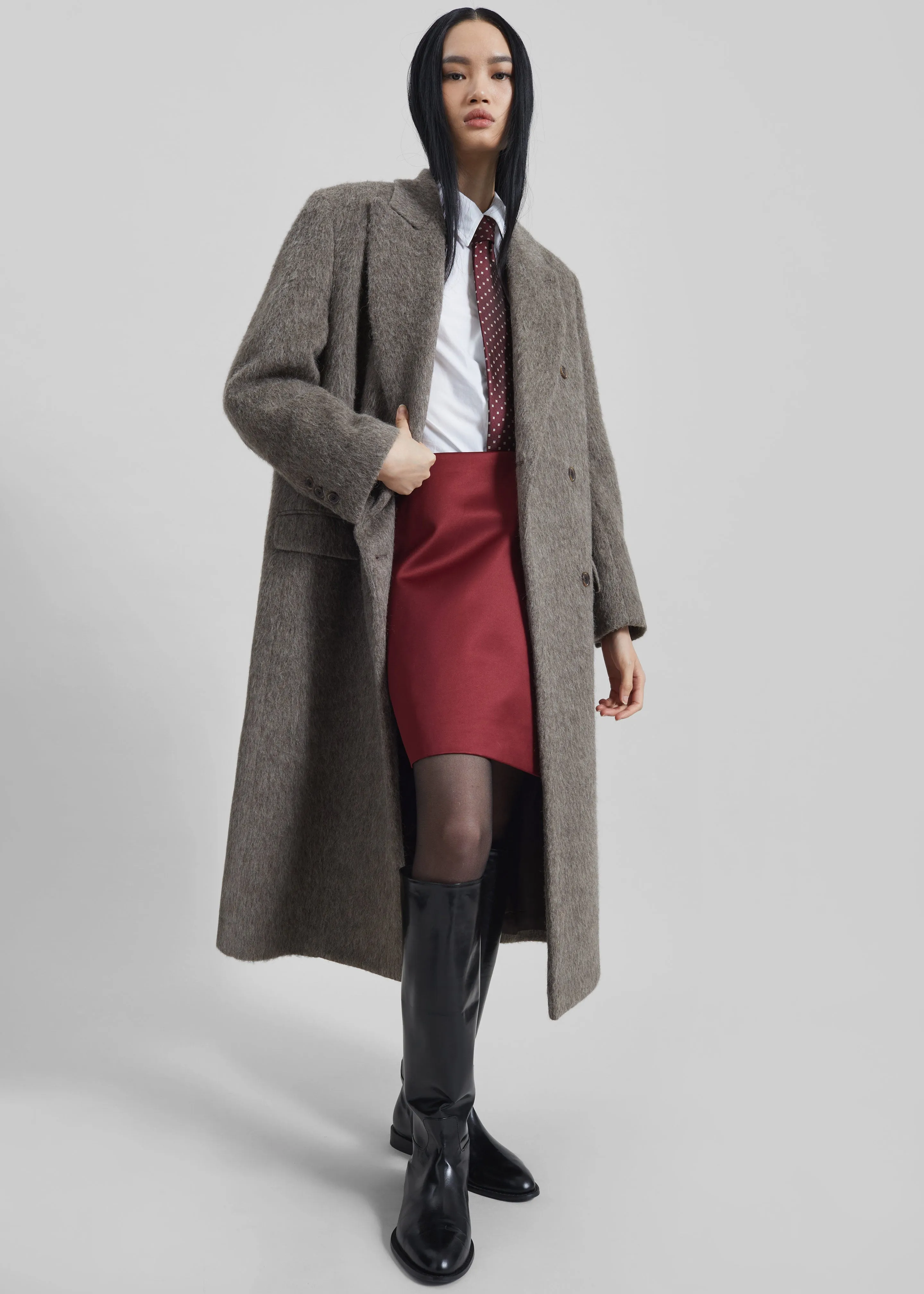 Sormark Brushed Wool Coat - Taupe sold by Frankie Shop product image thumbnail 4