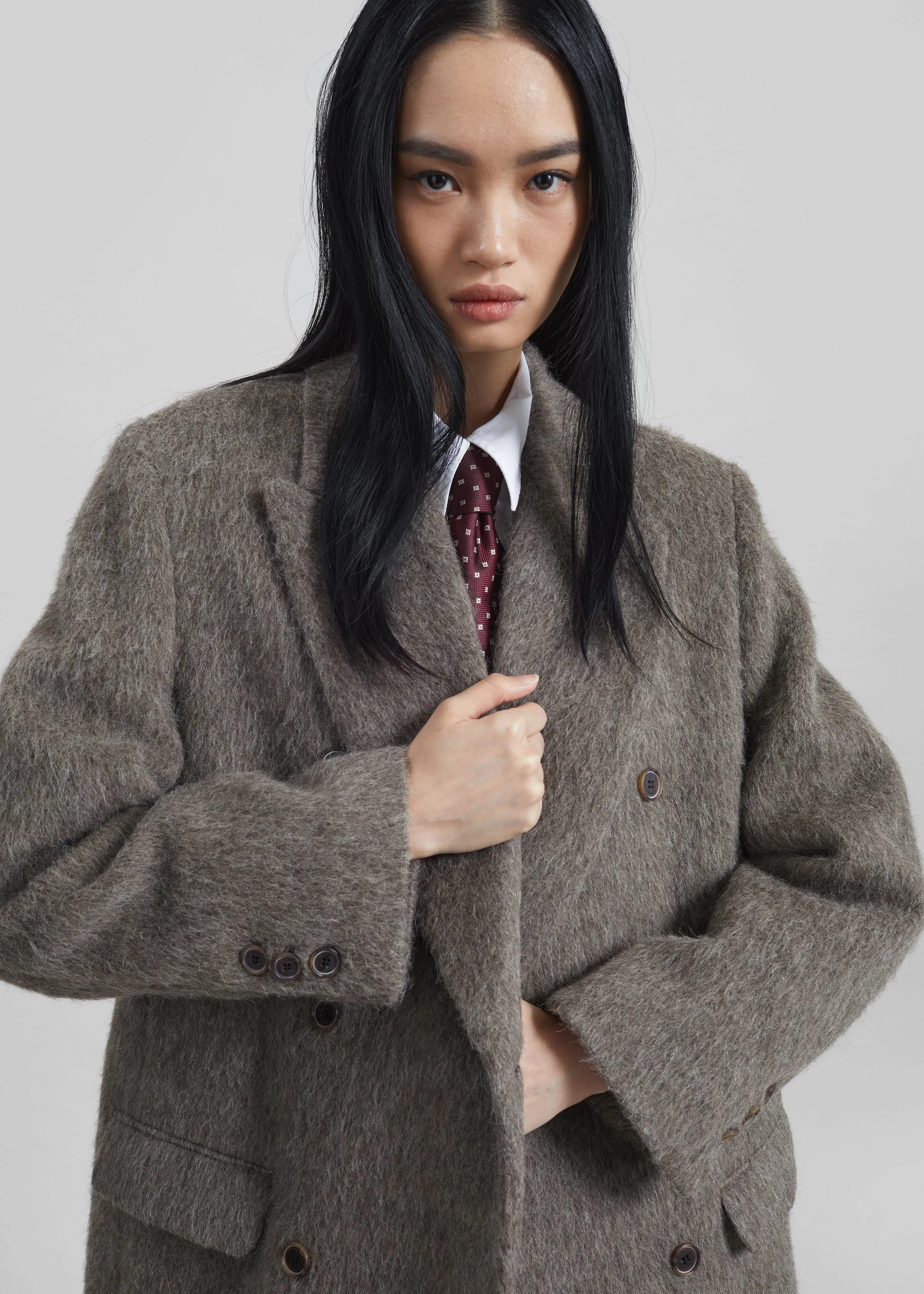 Sormark Brushed Wool Coat - Taupe sold by Frankie Shop product image thumbnail 3