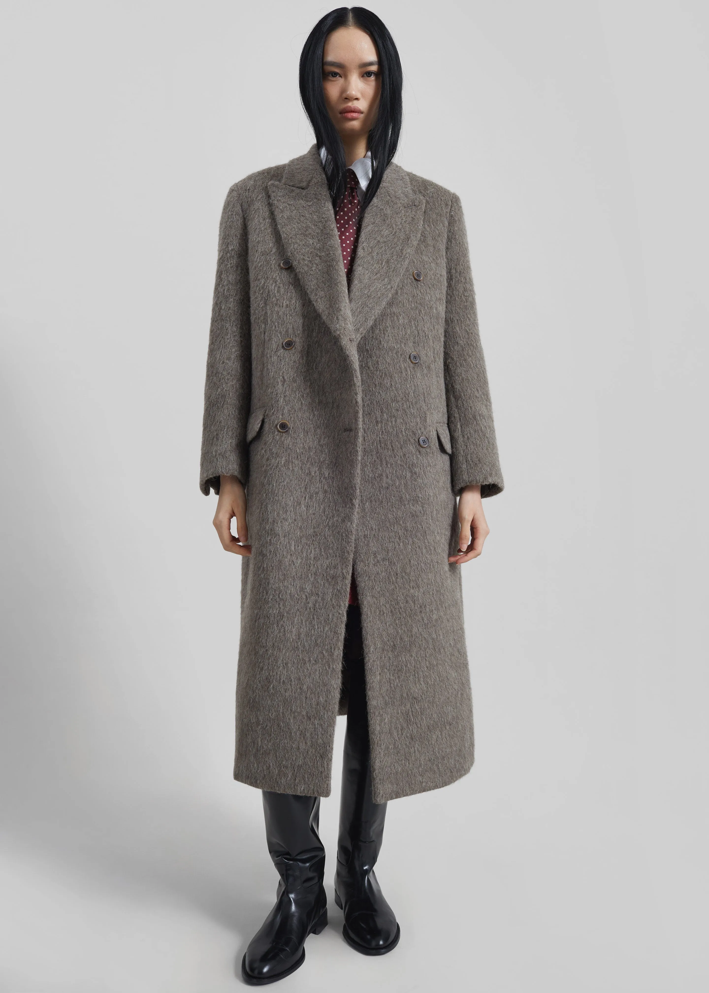 Sormark Brushed Wool Coat - Taupe sold by Frankie Shop product image thumbnail 5
