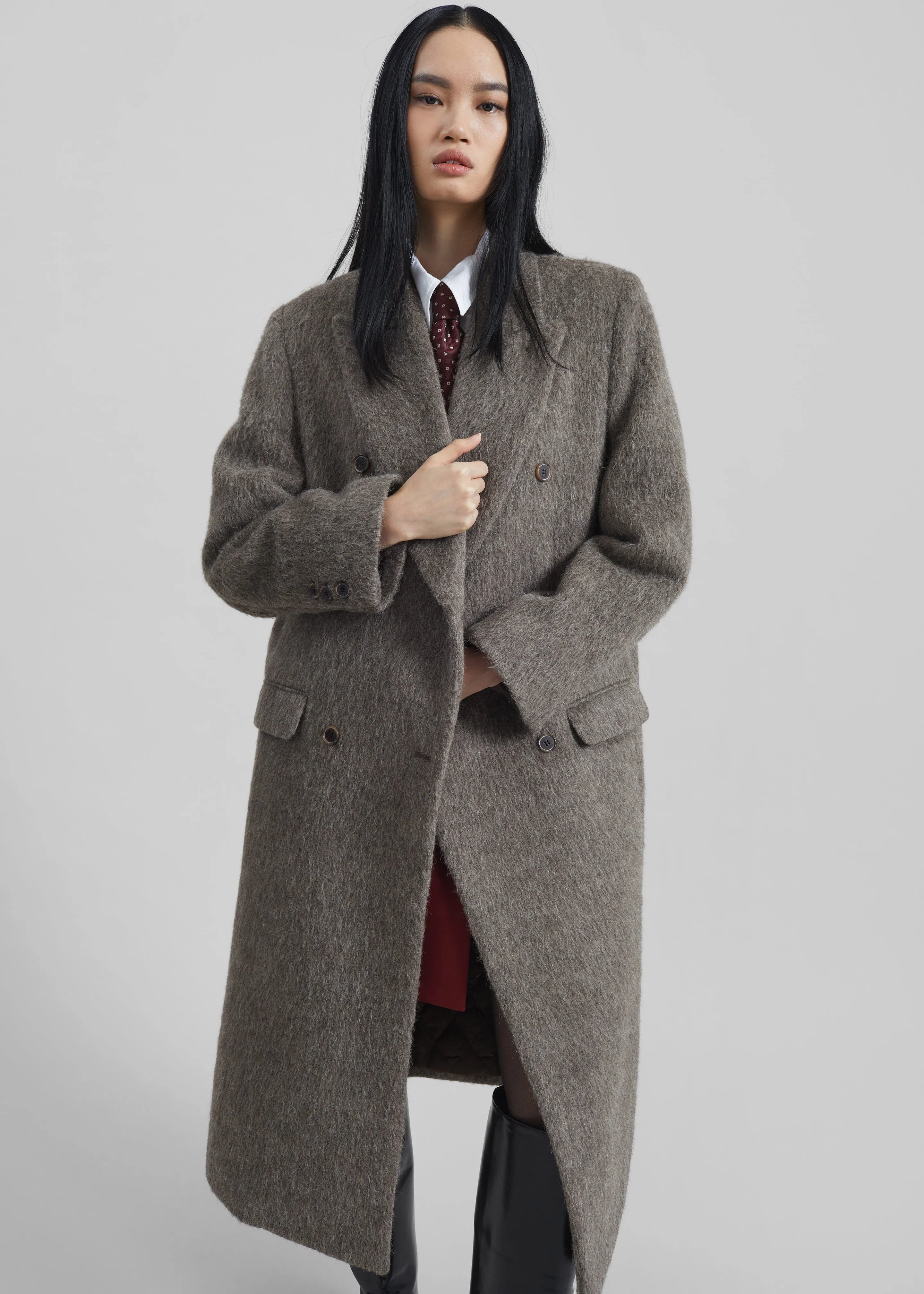 Sormark Brushed Wool Coat - Taupe sold by Frankie Shop product image thumbnail 2