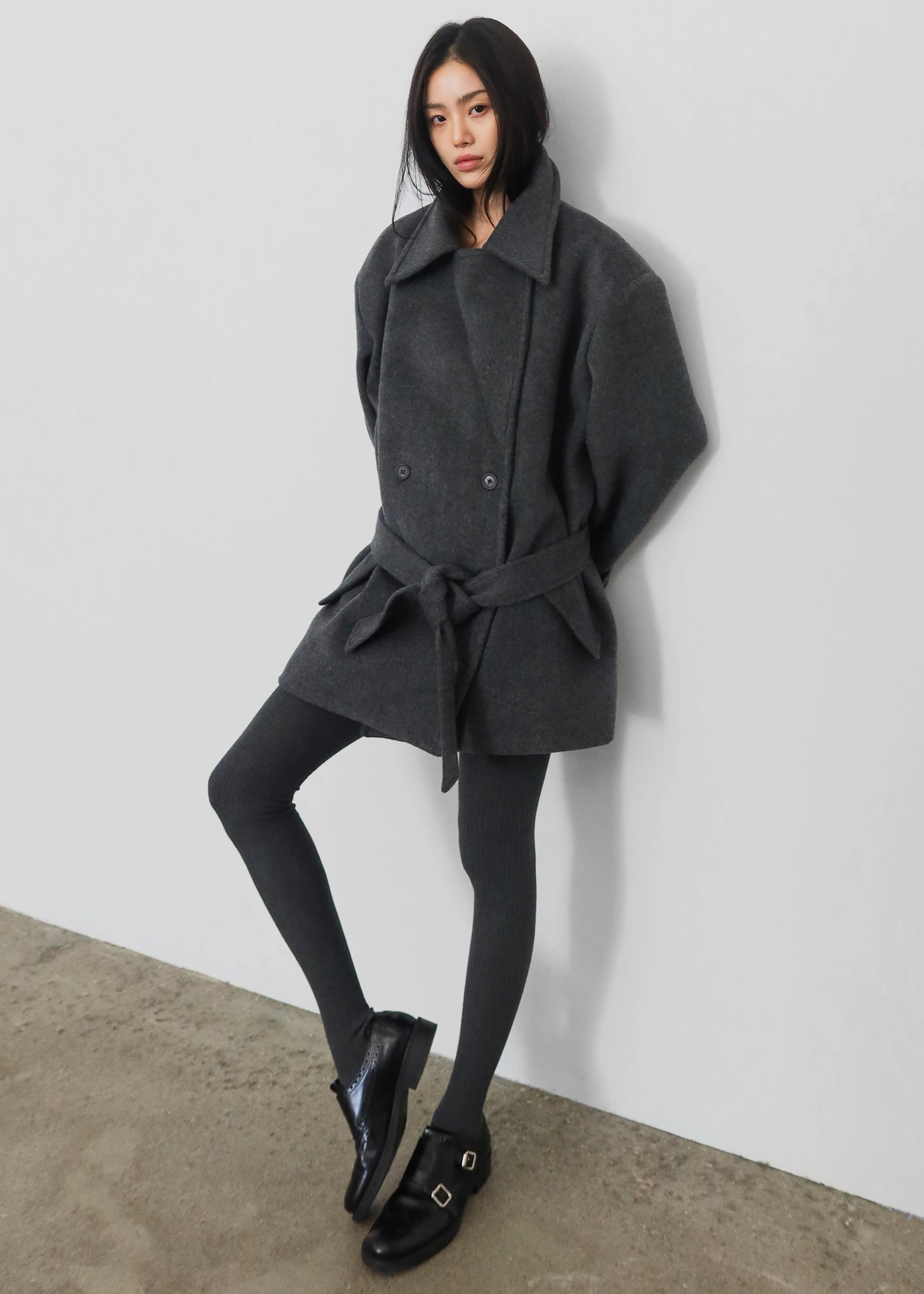 Kalmar Wool Peacoat - Grey sold by Frankie Shop