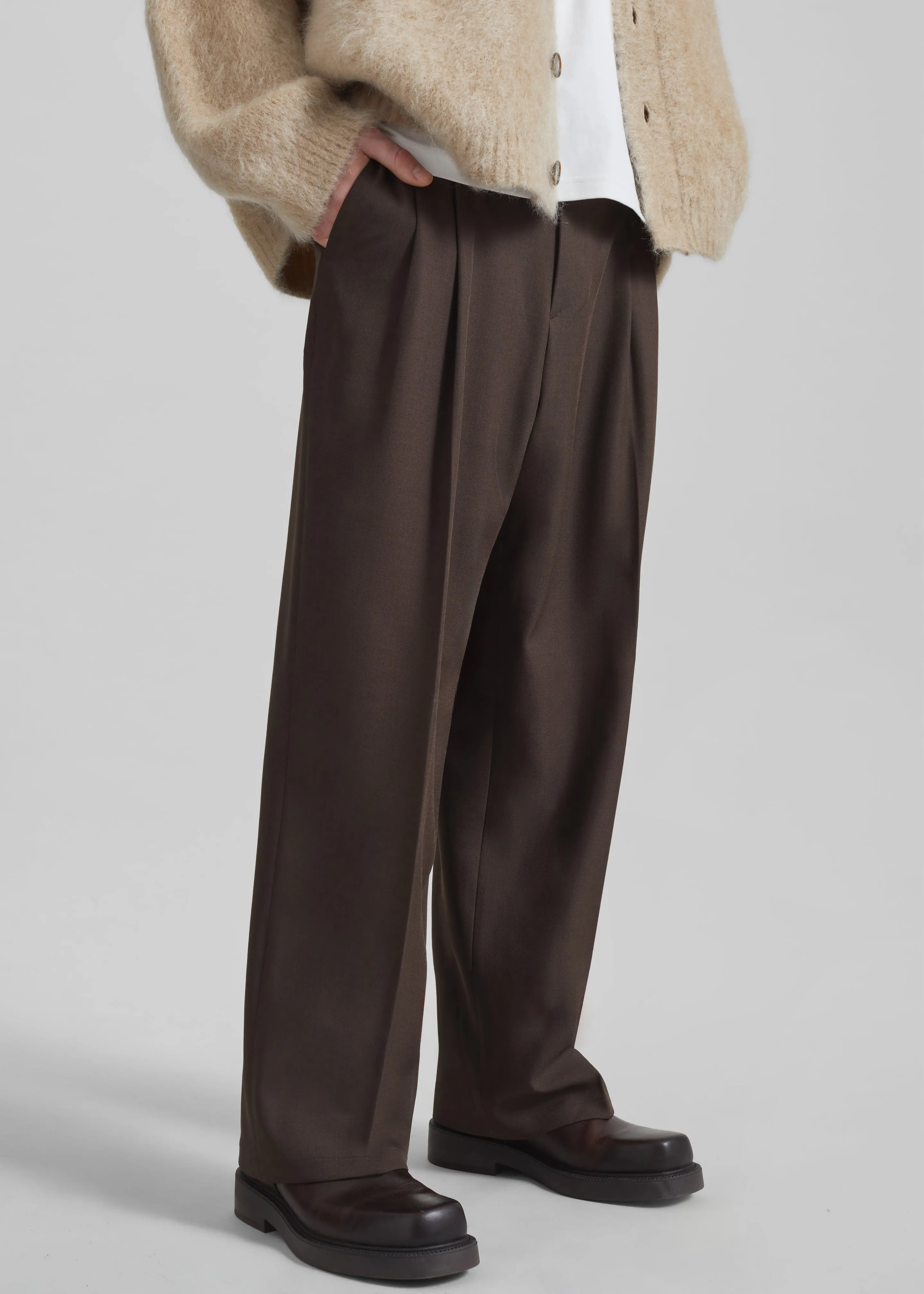Halbert Pleated Trousers - Brown sold by Frankie Shop product image thumbnail 5