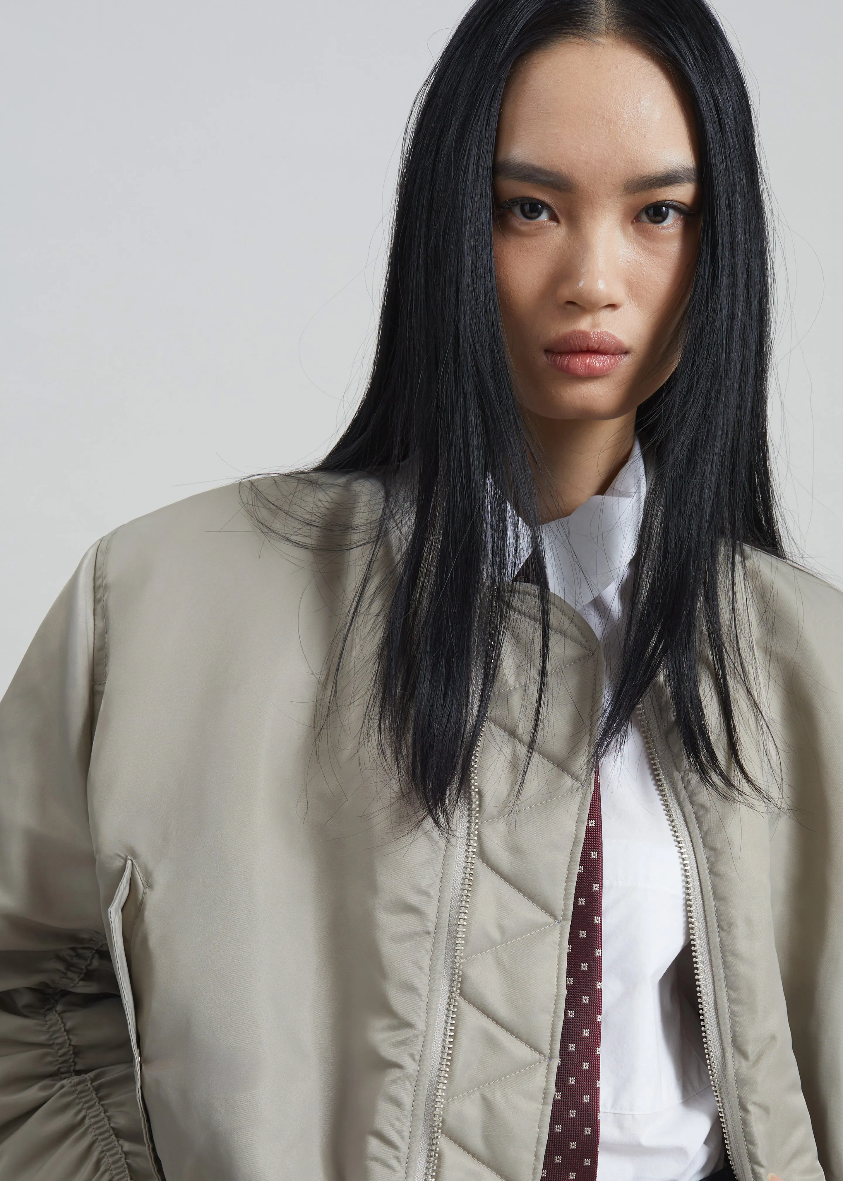 Zernez Cropped Bomber Jacket - Stone sold by Frankie Shop product image thumbnail 4