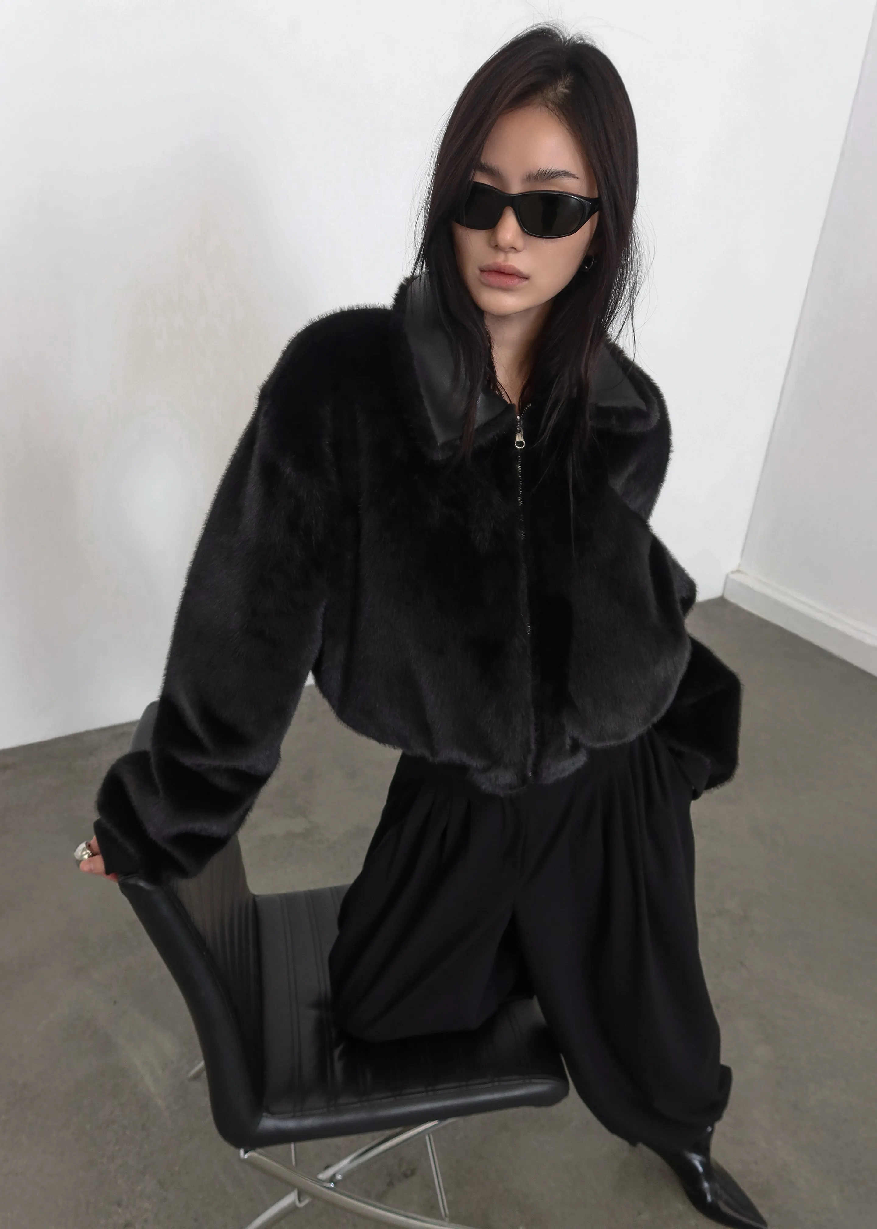 Leoben Reversible Bomber Jacket - Black sold by Frankie Shop product image thumbnail 4